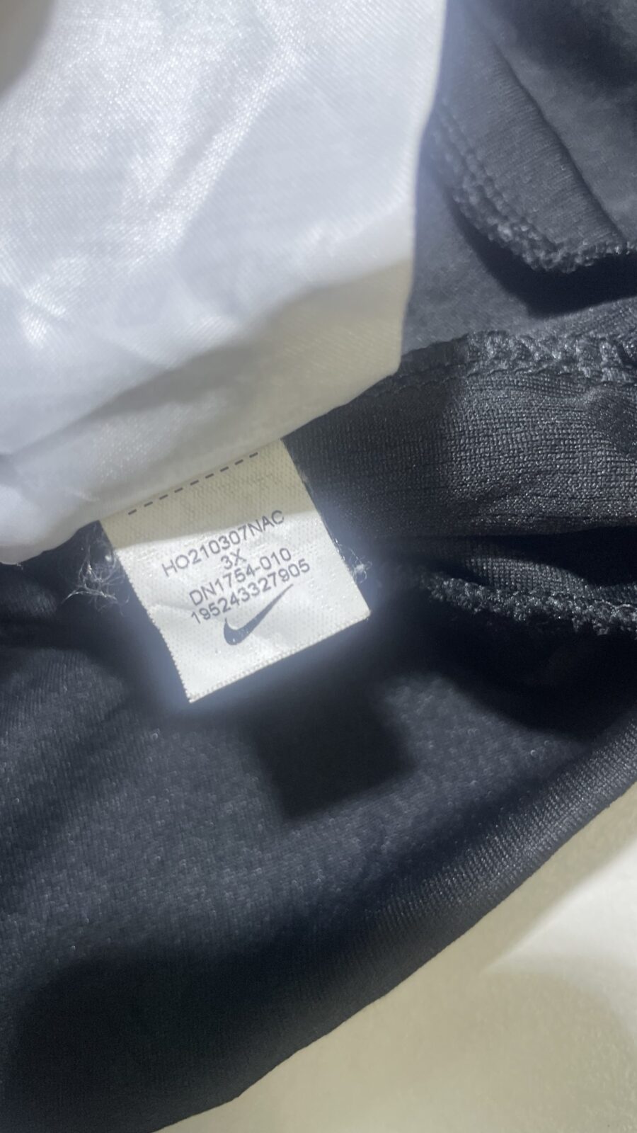 Nike Dri Fit half zip up tshirt black size XXL