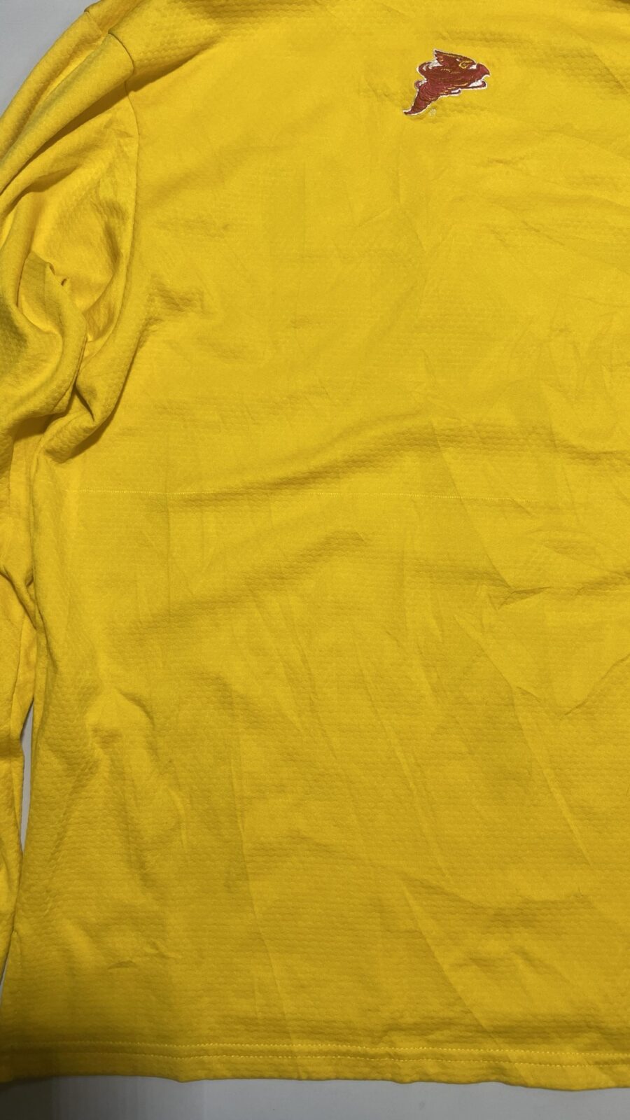 Nike half zip up tshirt yellow size M