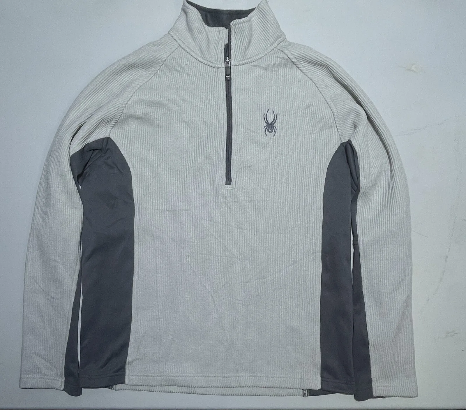 Spyder Quarter Zip Tshirt Grey Xl