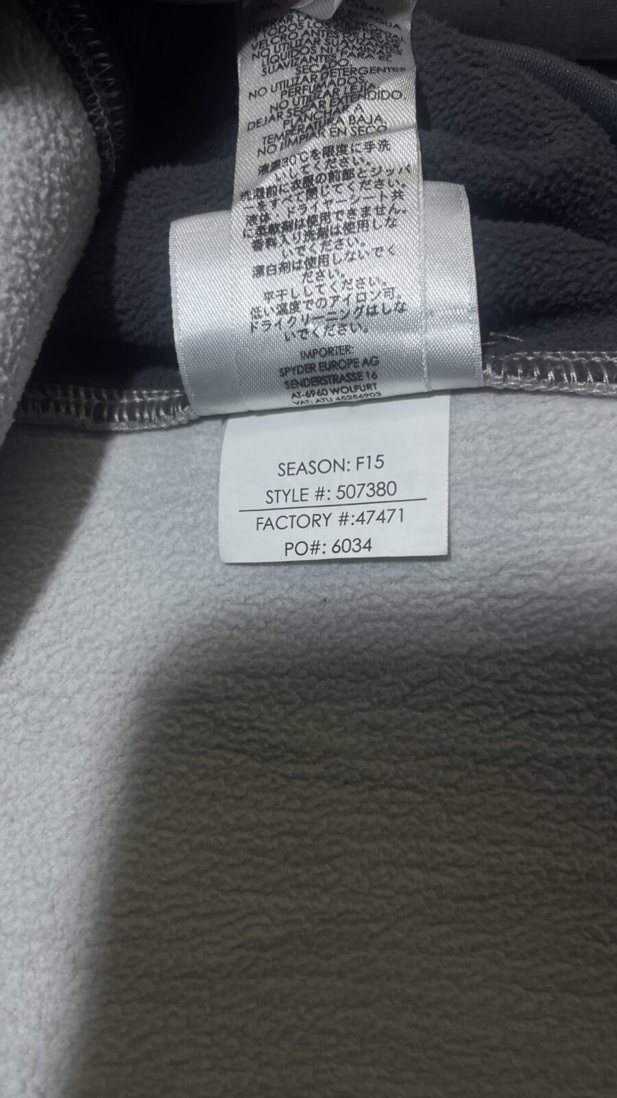 Spyder Quarter Zip Tshirt Grey Xl