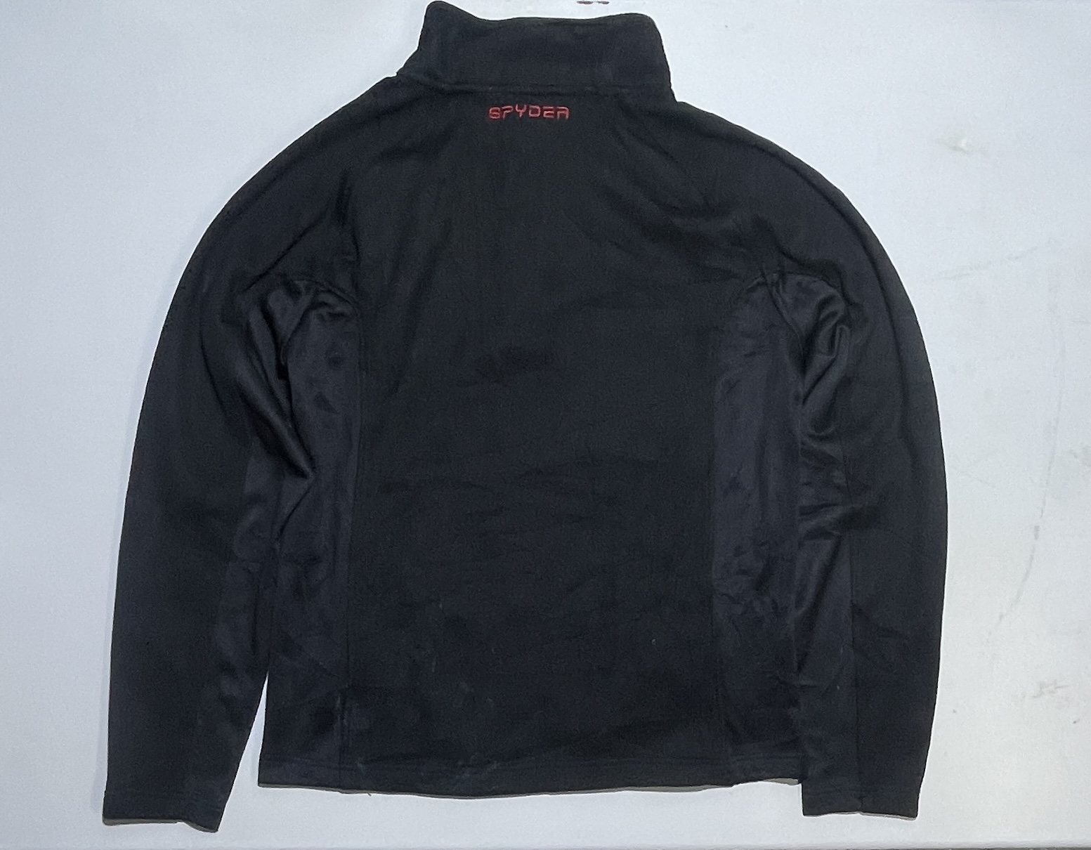 Spyder Men's 1/4 Zip Performance Fleece Pullover Black Red Outdoor Jacket