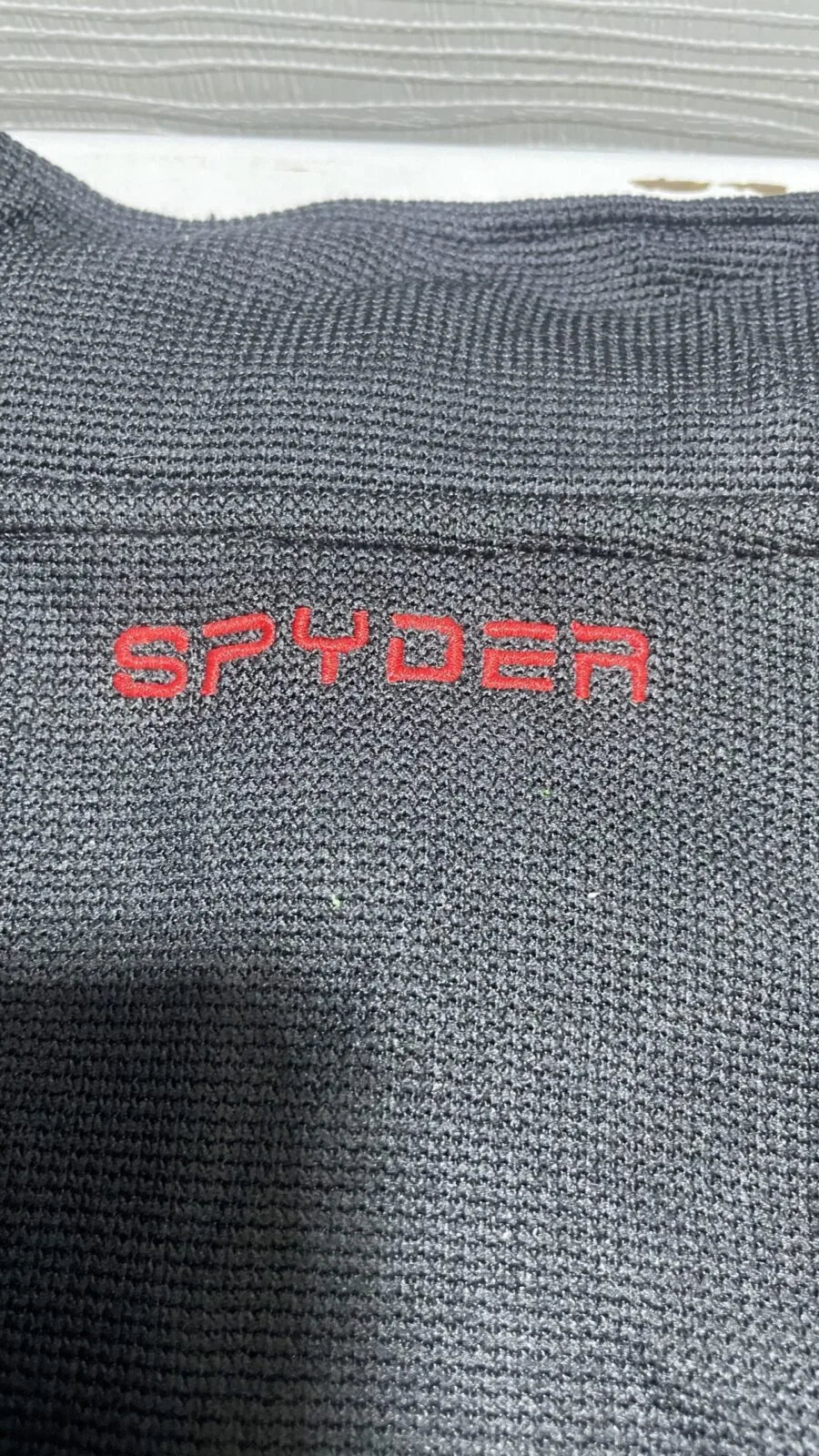 Spyder Men's 1/4 Zip Performance Fleece Pullover Black Red Outdoor Jacket