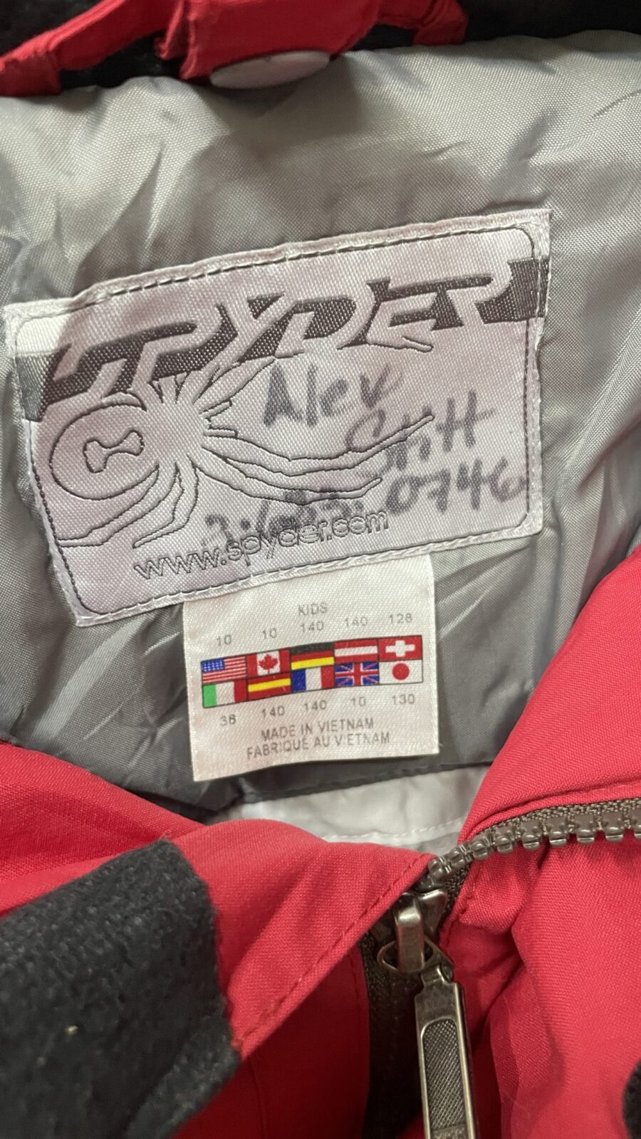 Spyder winter waterproof jacket red size S