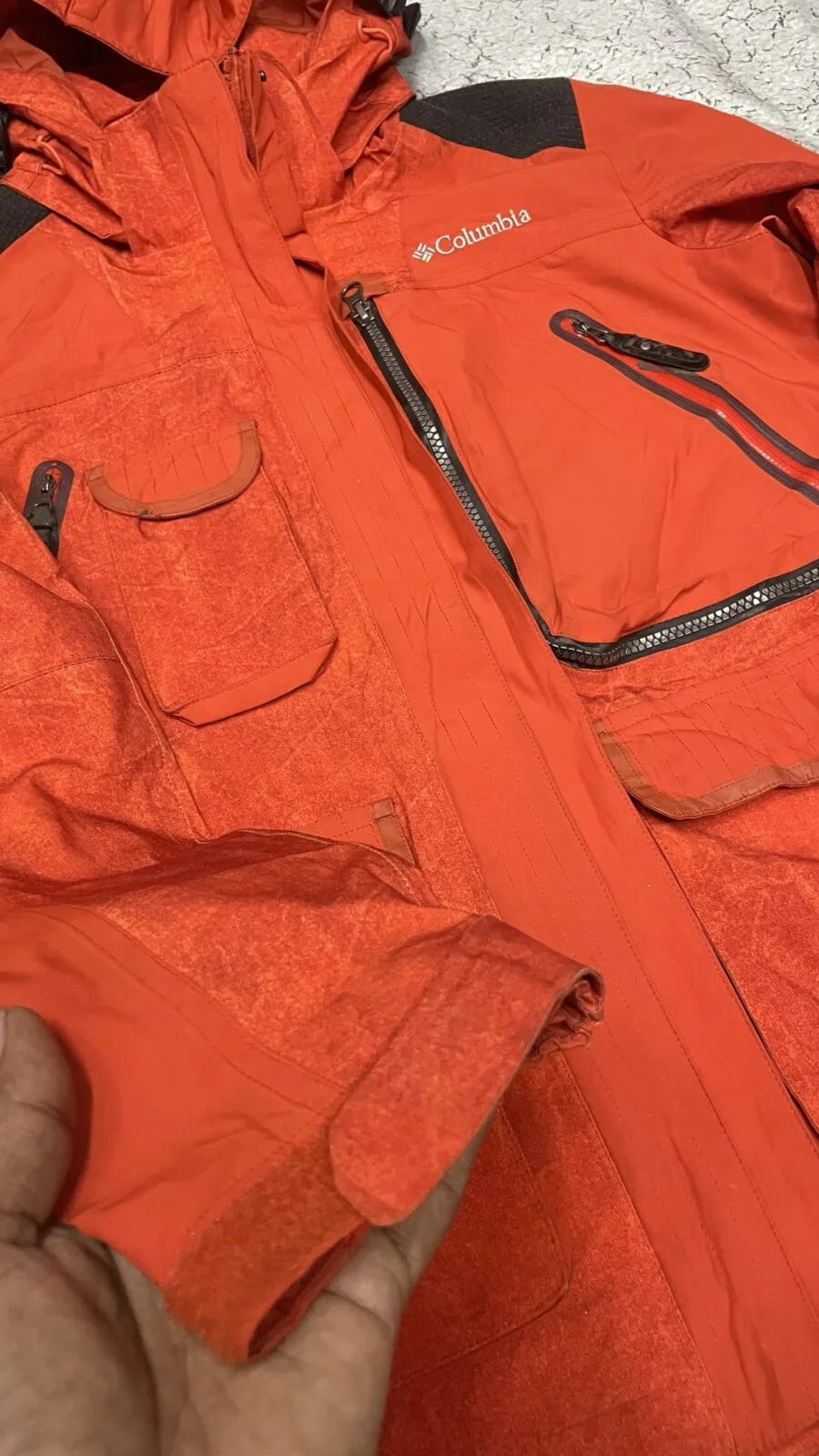 Columbia Omni-Tech Women's Winter Hooded Jacket Orange Size M