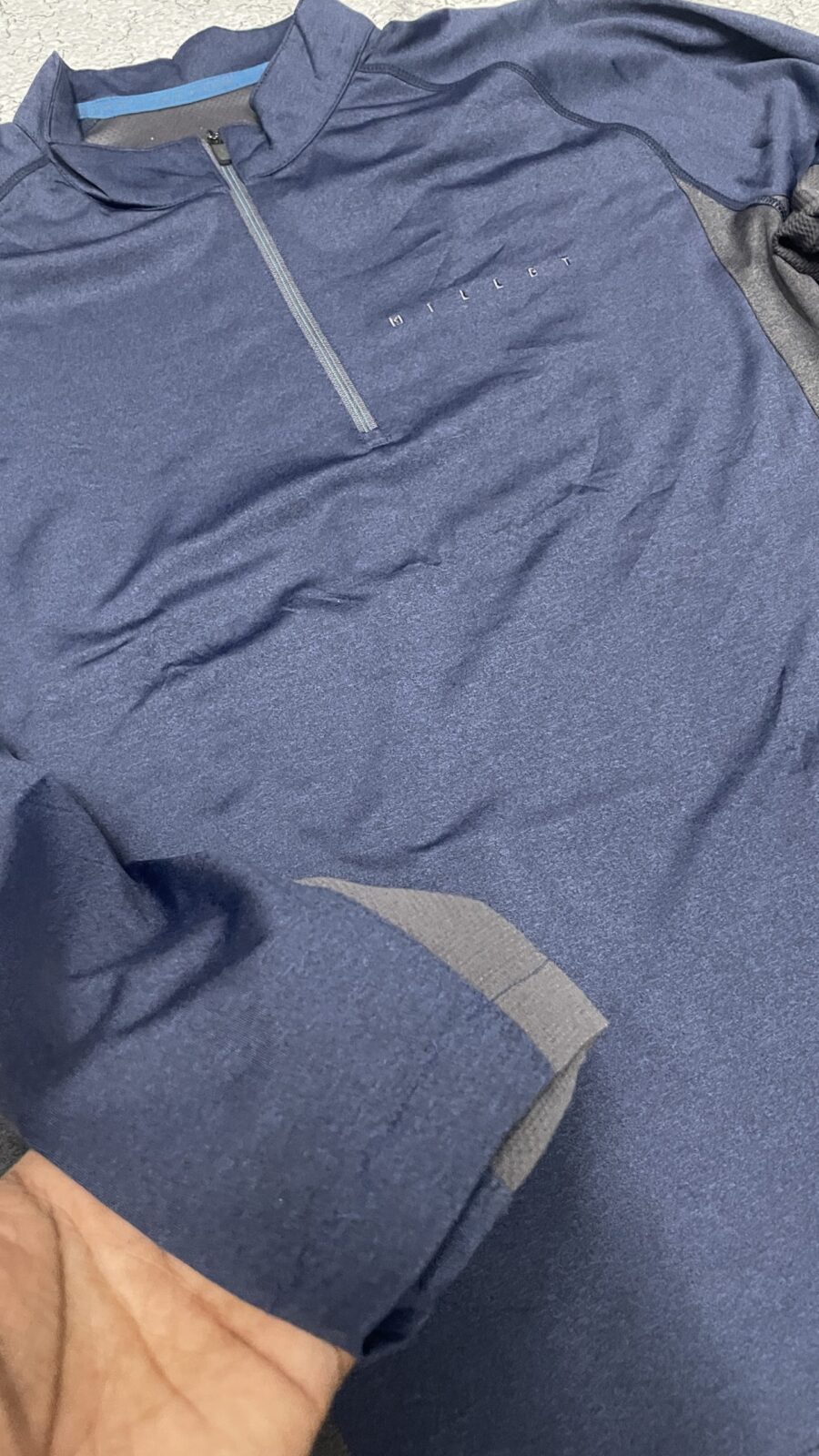 Milltet half zip up full sleeve tshirt size L