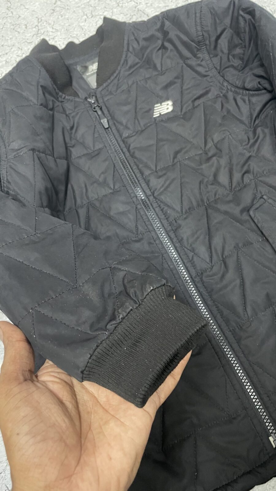 New Balance Men Black Quilted Jacket S
