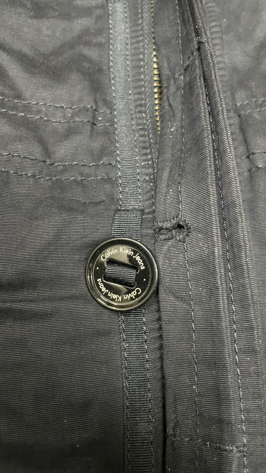 Calvin klein jeans denim parka jacket size M dark blue