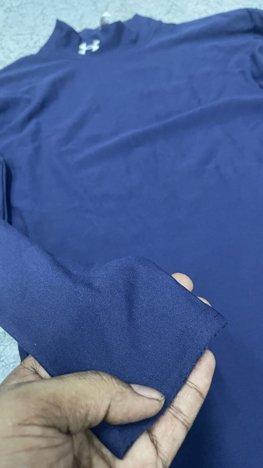 Under Armour Coldgear full sleeve high neck Tshirt blue size L