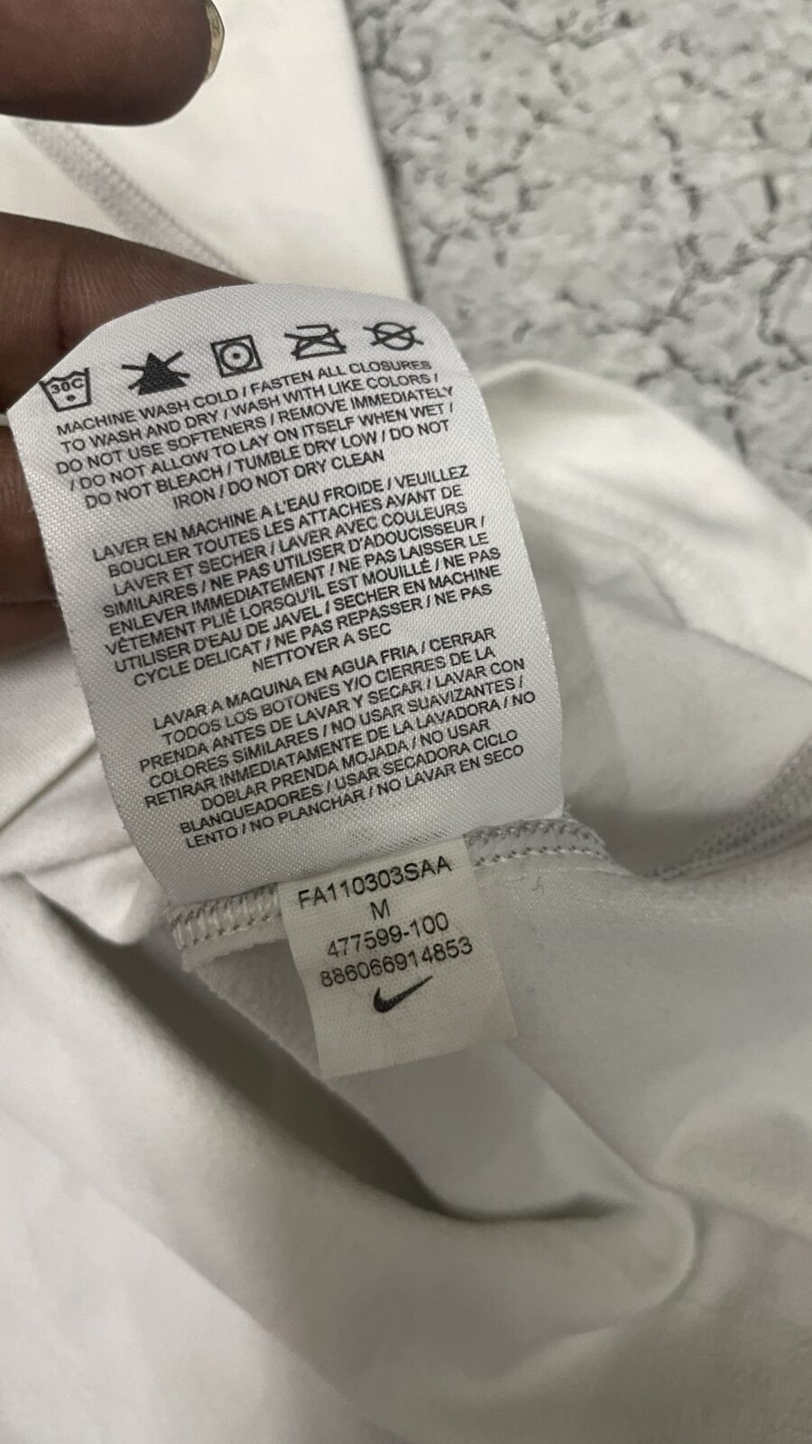 Nike pro compression half sleeve tshirt white size M
