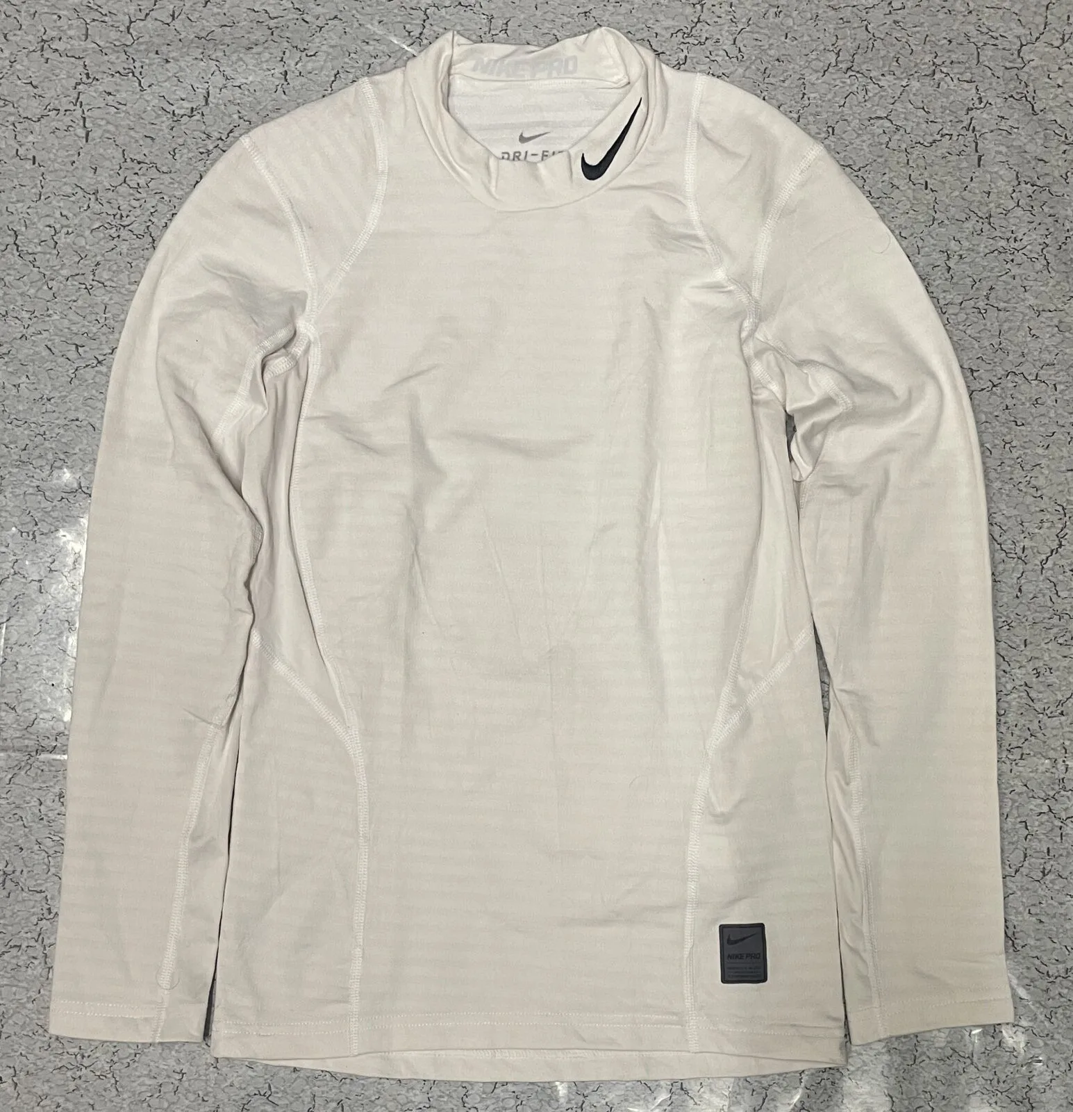 Nike Pro compression white full sleeve white size S