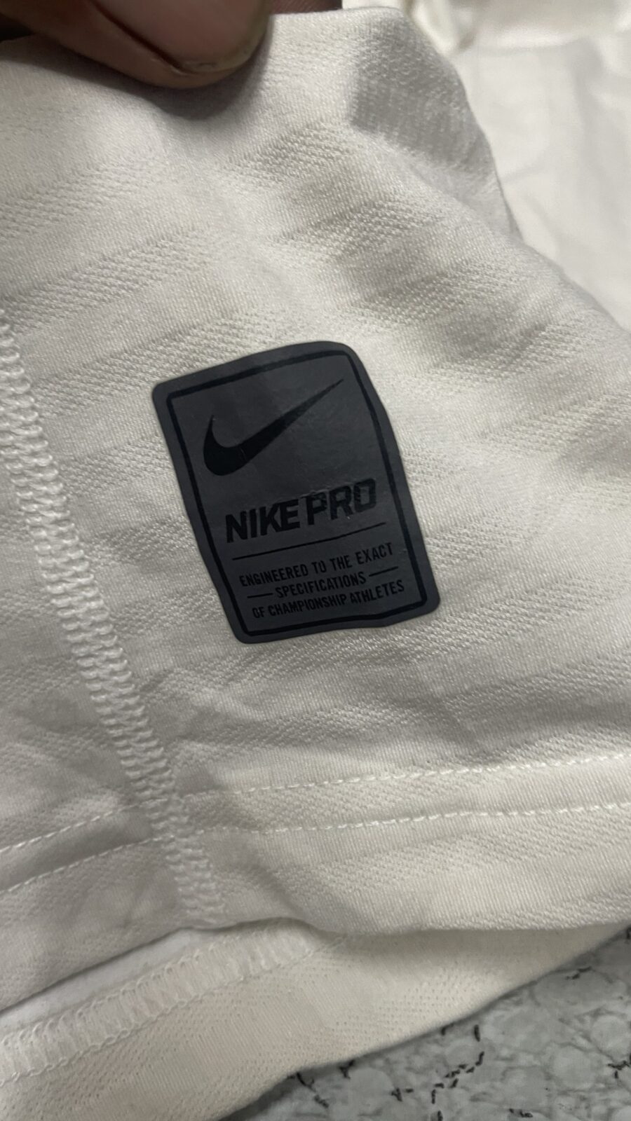 Nike Pro compression white full sleeve white size S