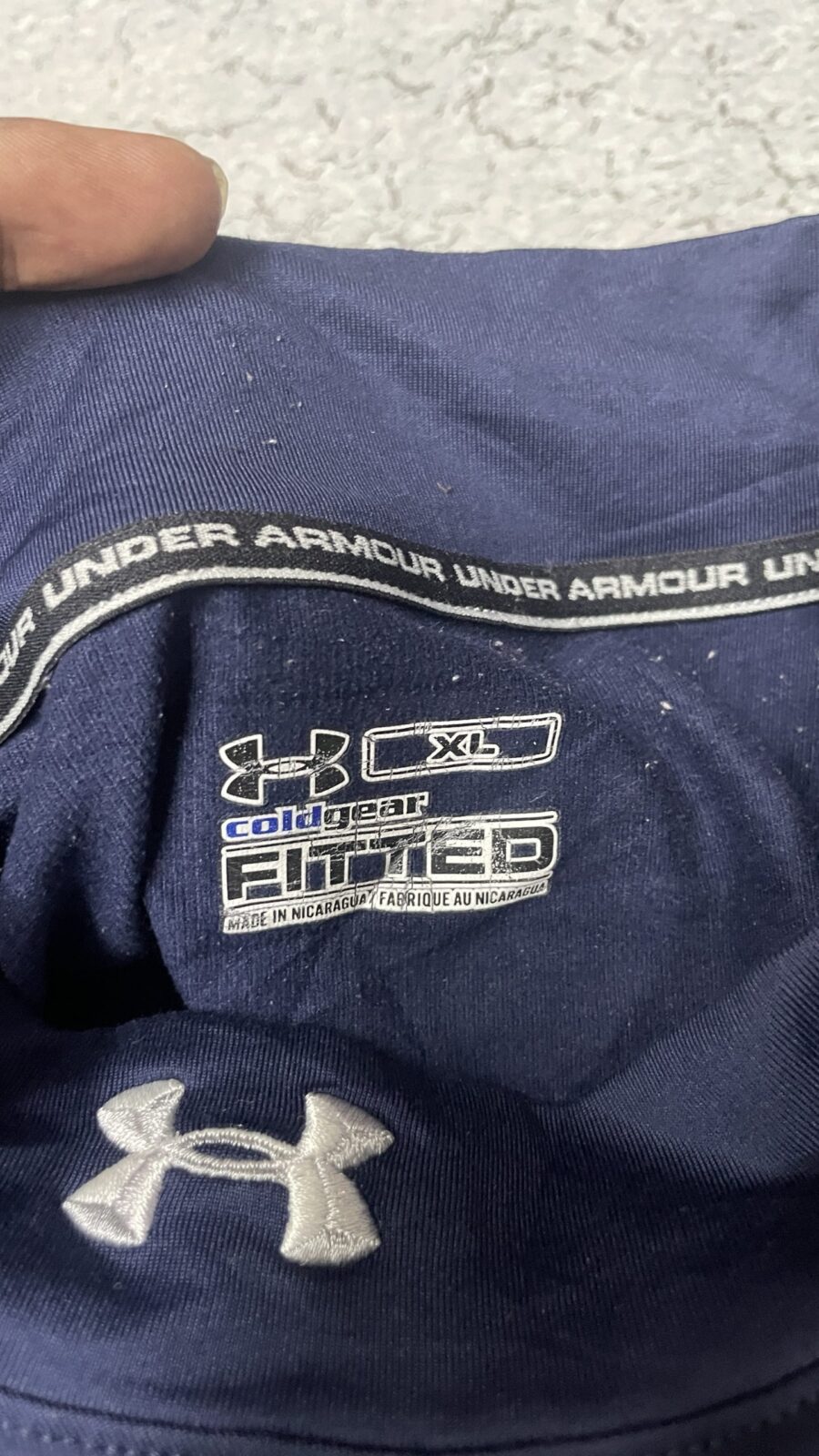 Under Armour Coldgear Mock High Neck Compression Blue Size L