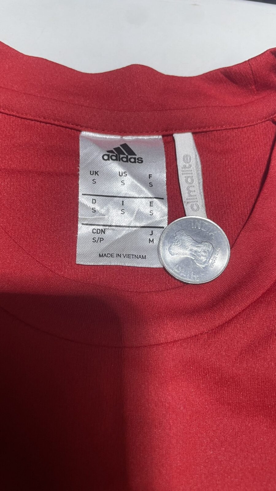 Adidas climelte kaos FC jersey Red size S