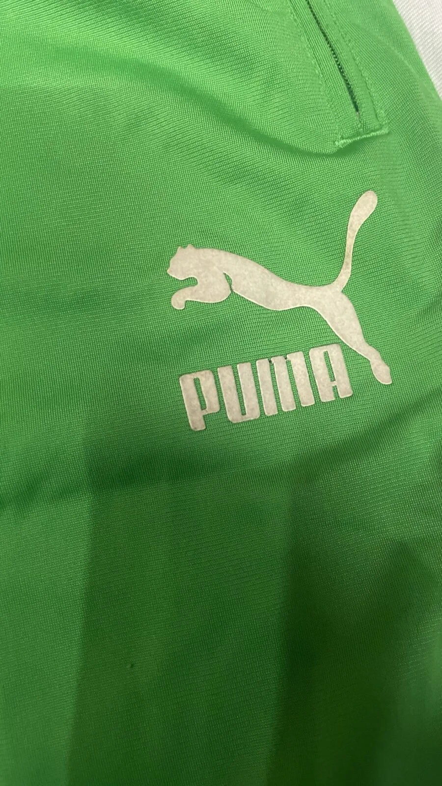 Puma Classic Track Pants Green/White | Men's Oversized Sportswear