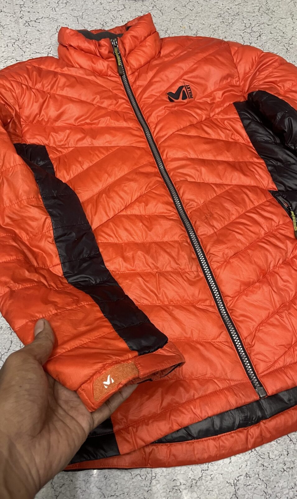 Millet light Weight Puffer Jacket Orange Size M