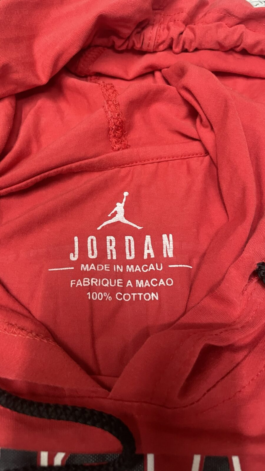 Jordan chicago bulls hoodie halfs sleeve tshirt size M