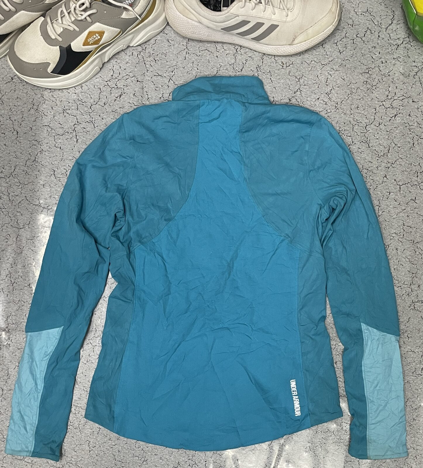 Under Armour coldgear womens track jacket sky blue size M