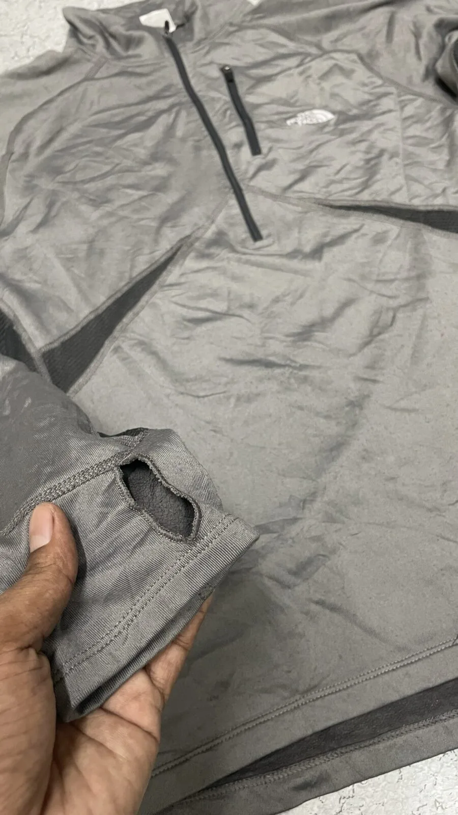 The North Face Half Zip Track Jacket Grey Size L