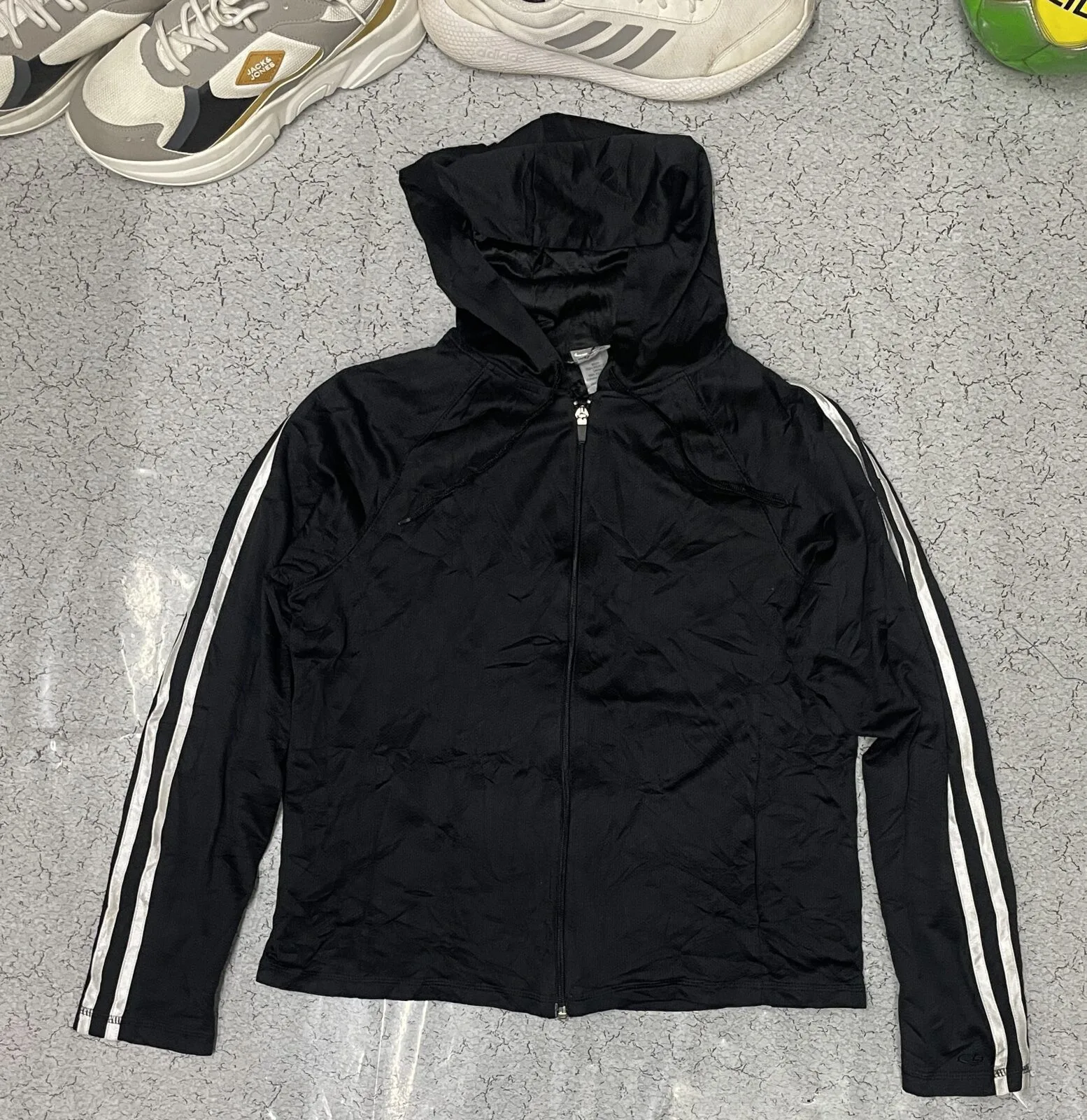Champion hoodie track jacket for winter black size M