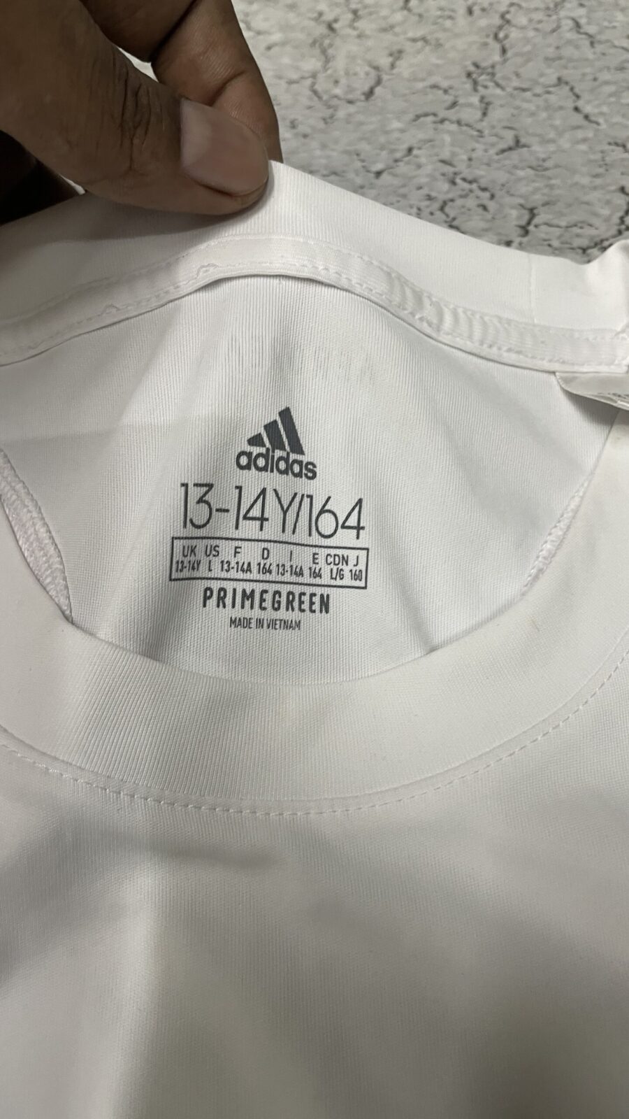 Adidas Aeroready half sleeve tshirt white size XS