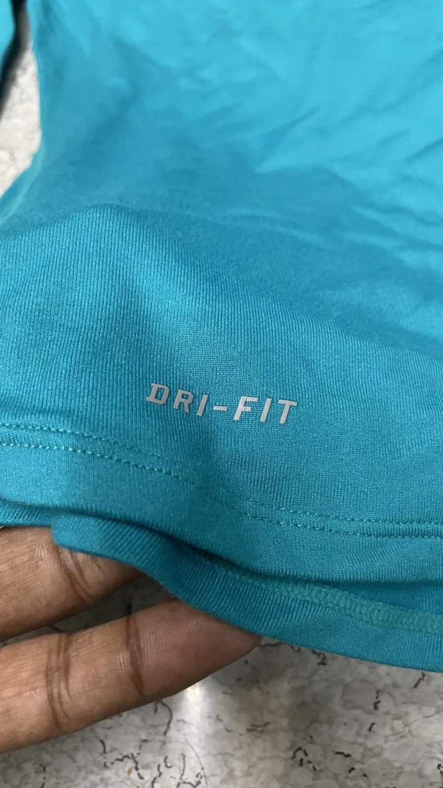 Nike Dri-FIT Quarter Zip Running Top Teal Blue | Women's S-M