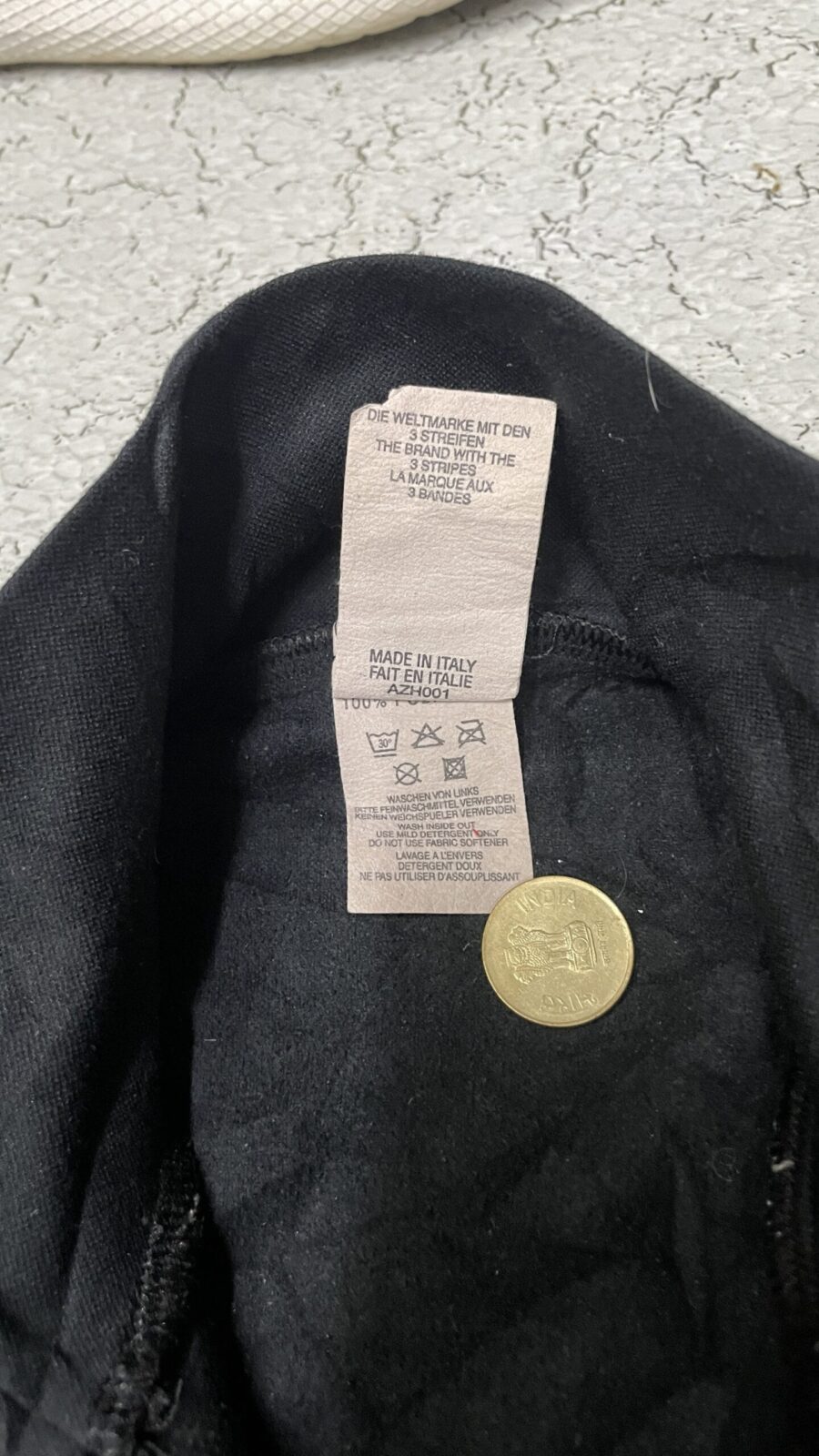 Adidas High Neck zip up full sleeve tshirt black size S