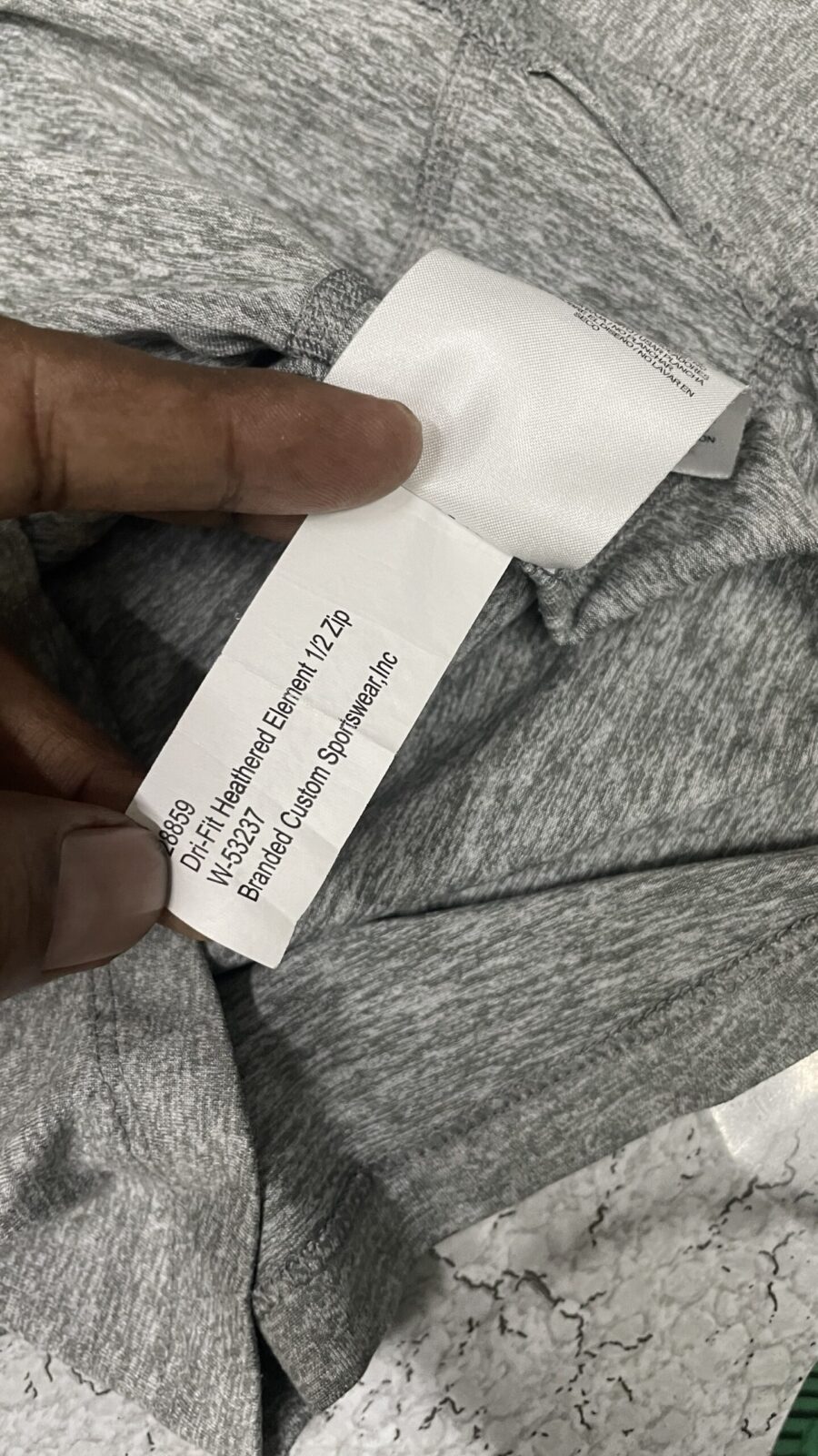 Nike Dri fit half zip up tshirt grey size S