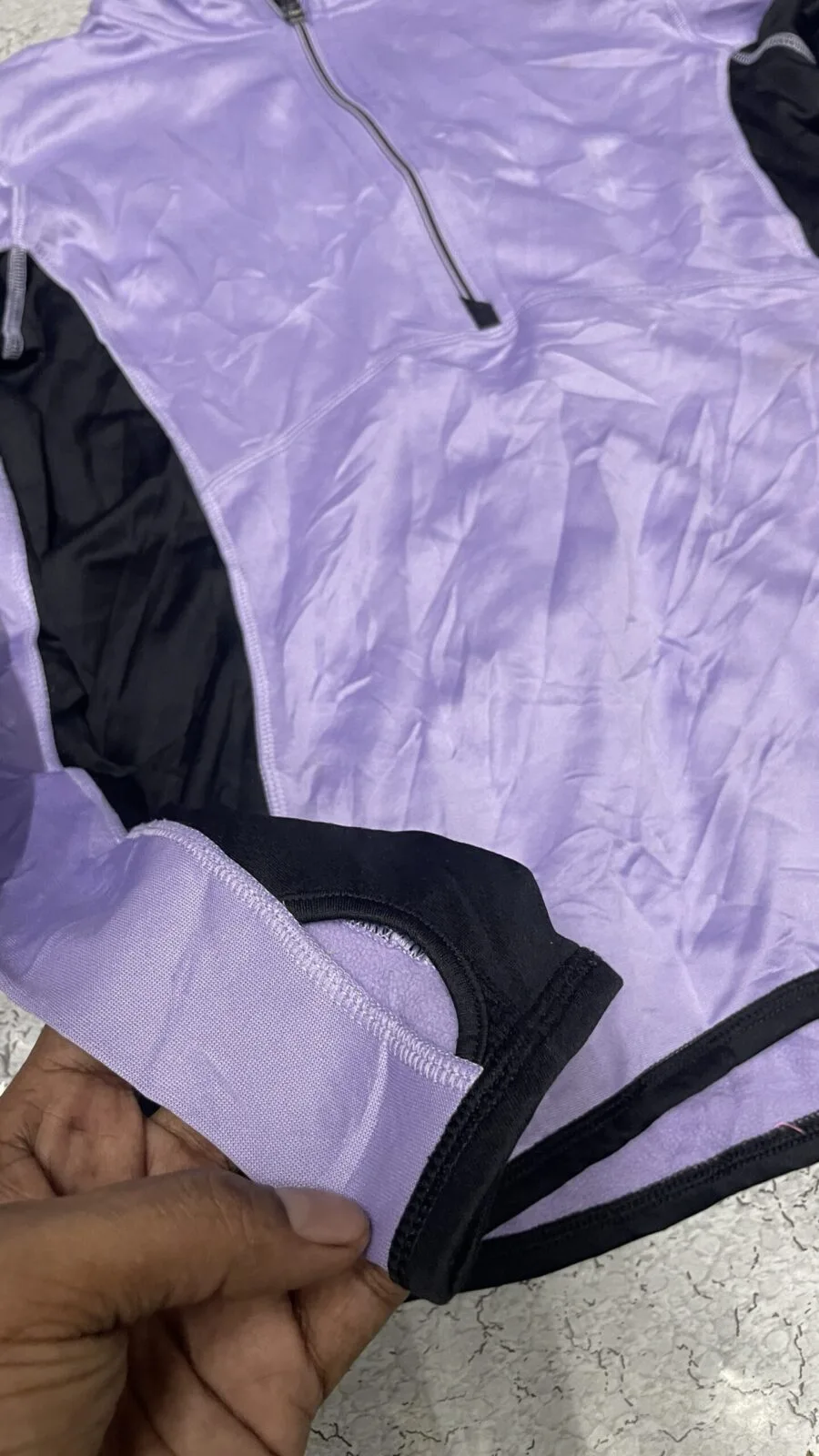 New Balance half zip up full sleeve tshirt purple size S