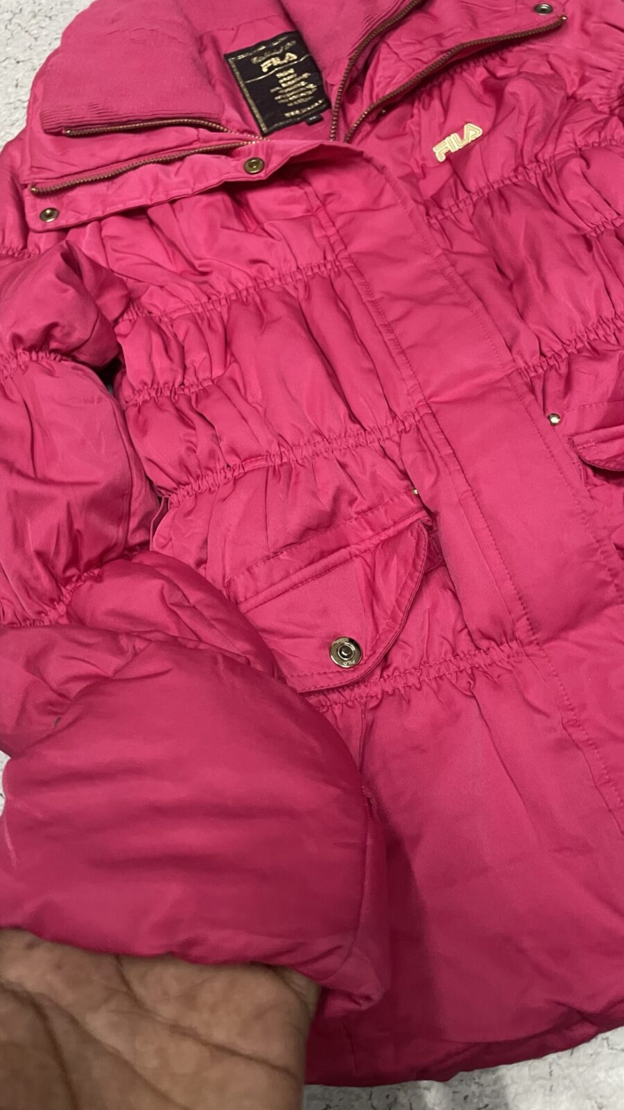 Fila Women’s Hot Pink Puffer Winter Jacket Stylish &Amp; Lightweight