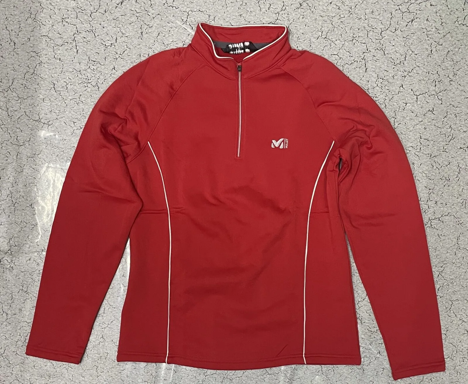 Millet winter half zip up tshirt size S Red