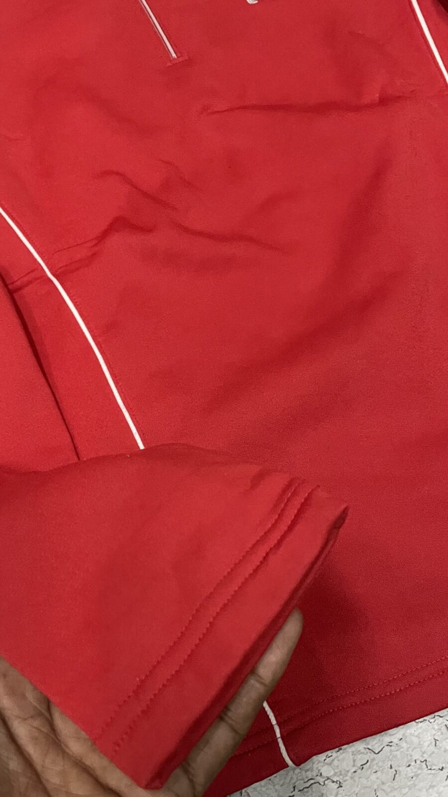 Millet winter half zip up tshirt size S Red