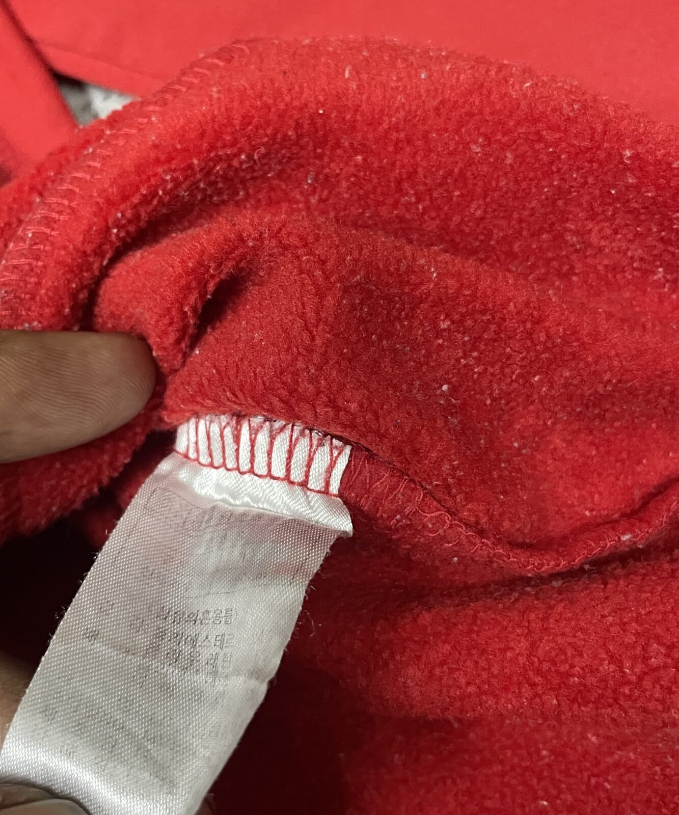 Millet winter half zip up tshirt size S Red