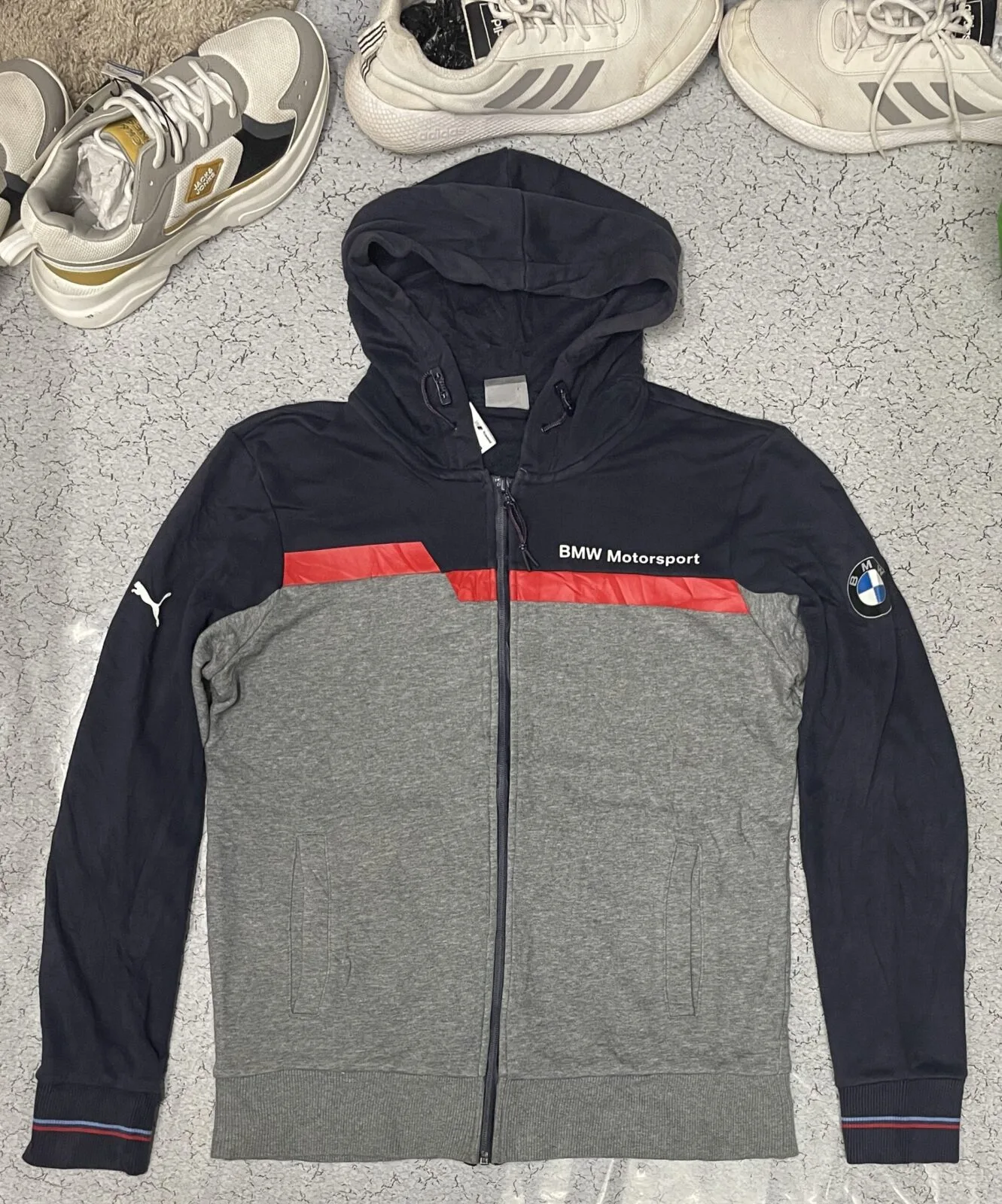 Puma Bmw Motorsports Hoodie Grey Black Size M