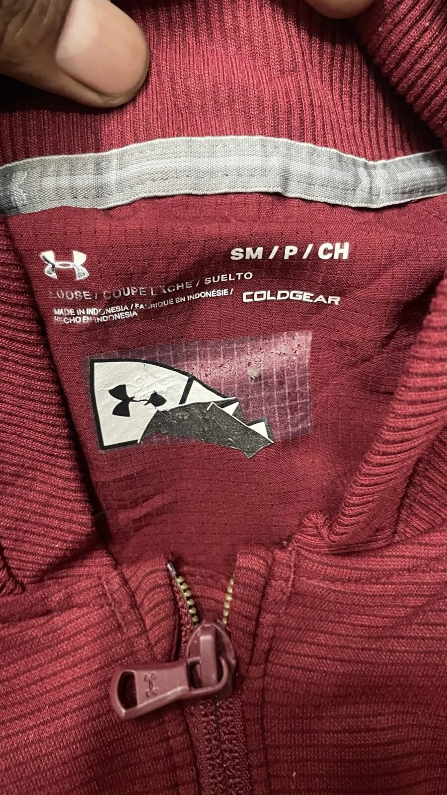 Under Armour Coldgear Track Jacket Dark Red Size S