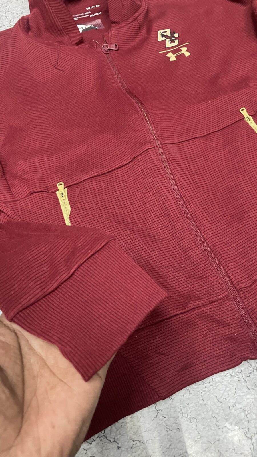 Under Armour Coldgear Track Jacket Dark Red Size S