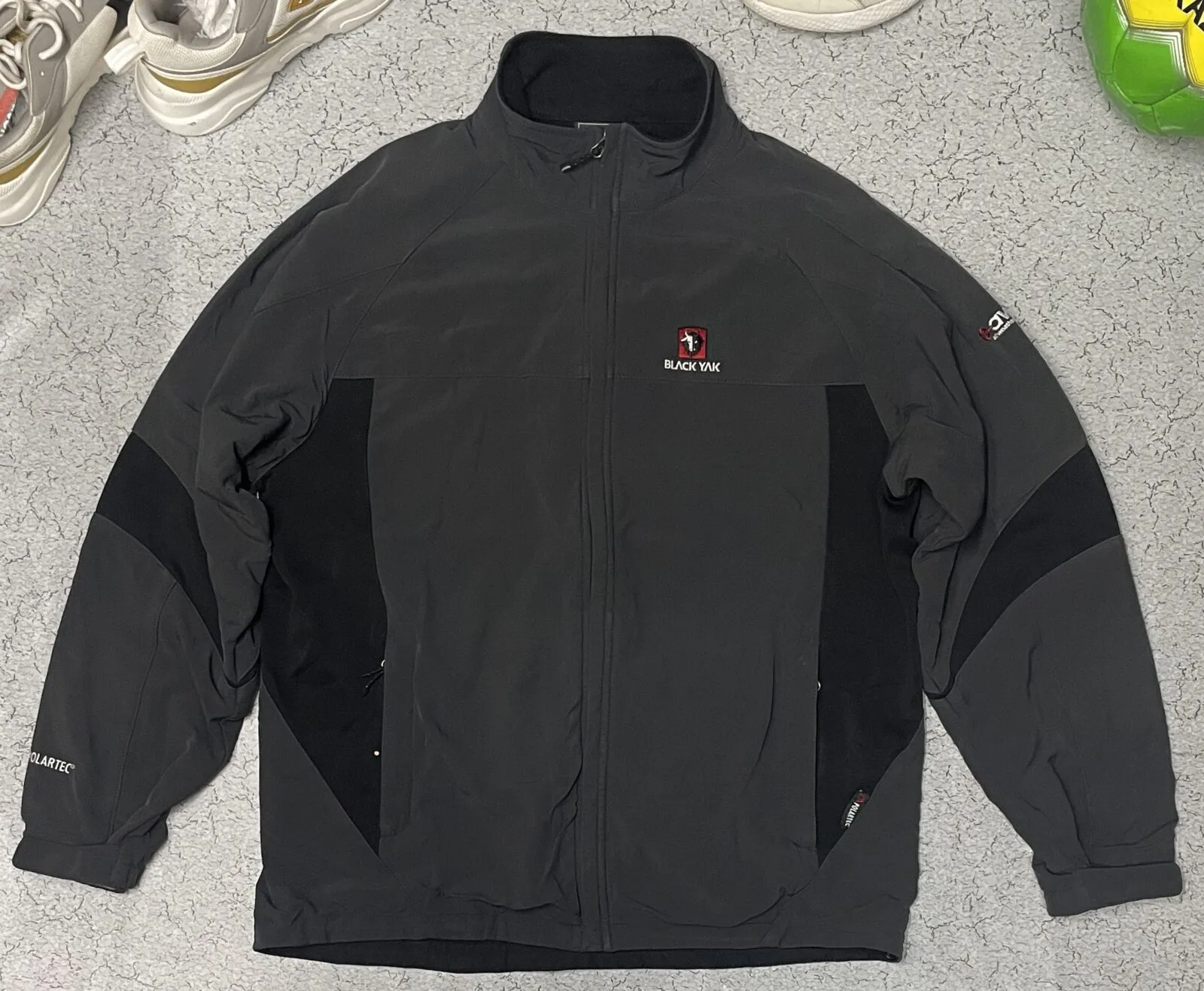 Black Yak Polertec All Weather Control Waterproof Jacket Grey Black Xl