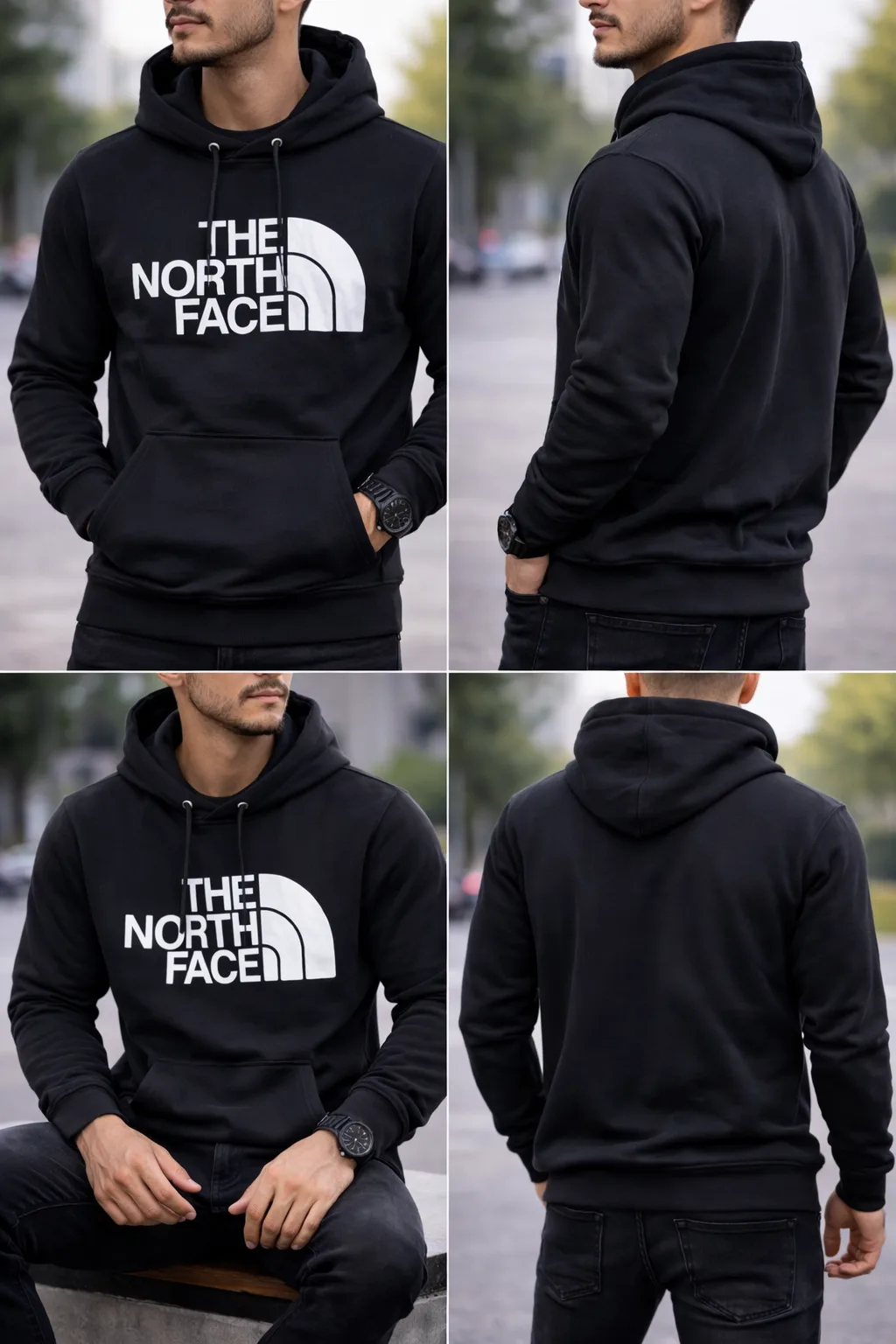 The North Face Mens Oversized GSm Hoodie black size XXl