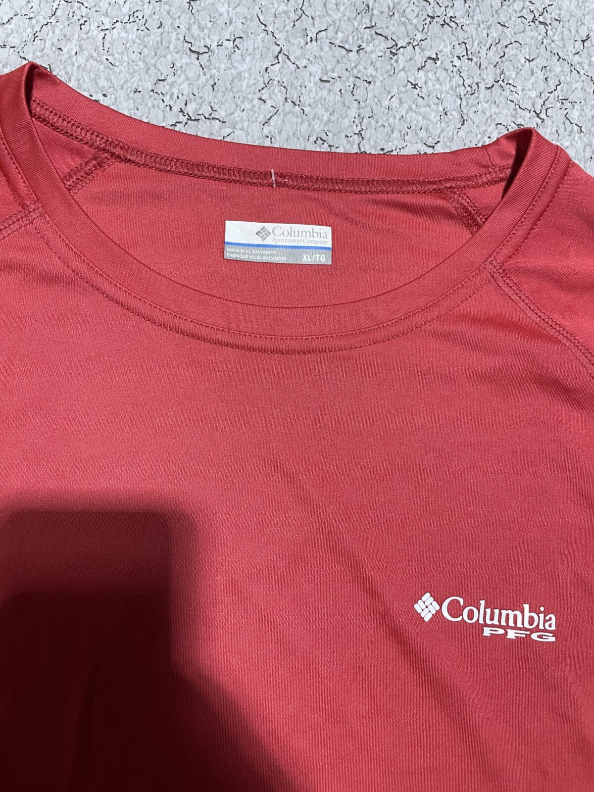 COLUMBIA PFG TERMINAL TACKLE HOODIE SIZE XL RED