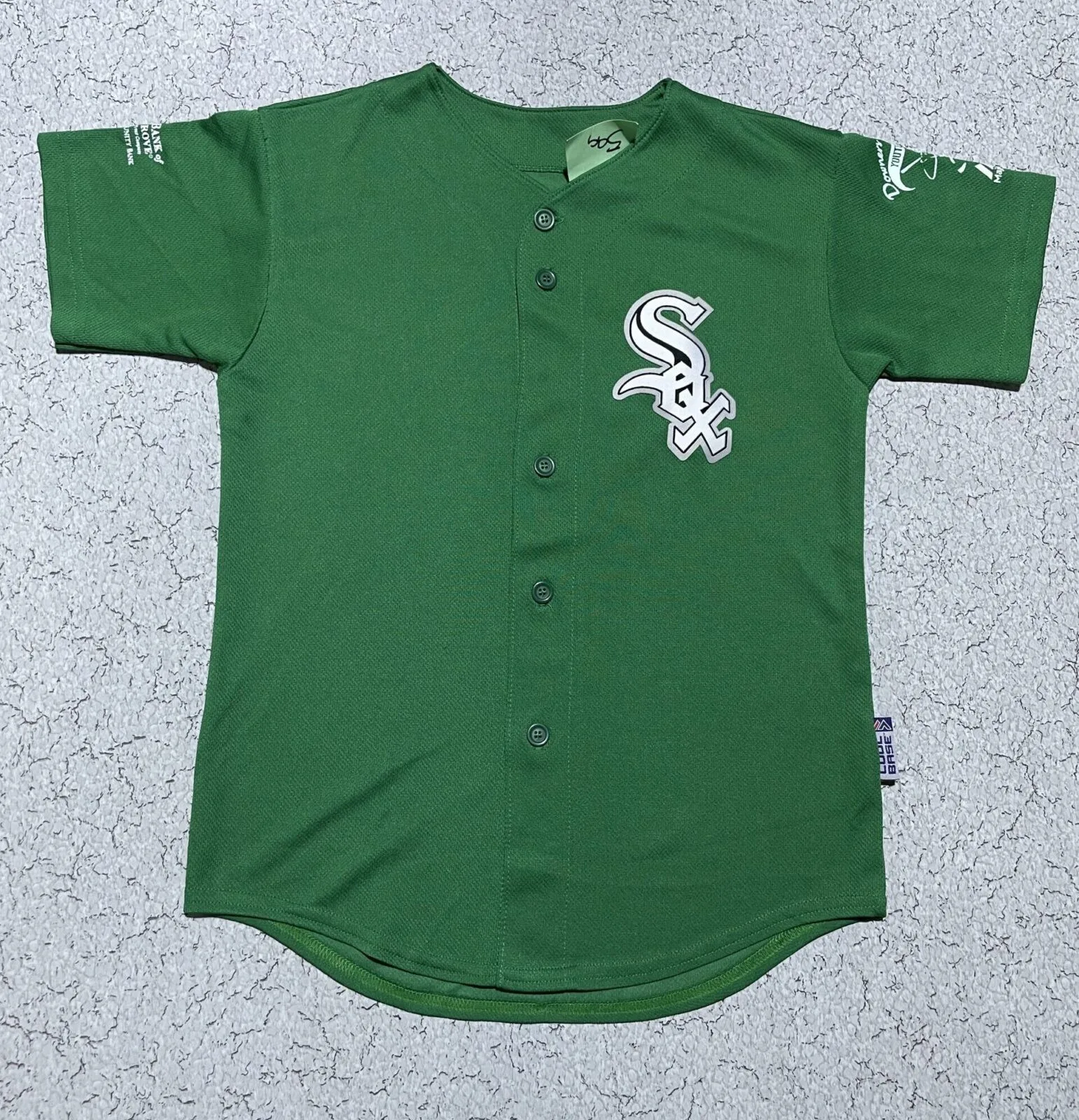 MITCHELL & NESS MLB BP ST. PATRICK'S DAY GREEN CHICAGO WHITE SOX BASEBALL JERSEY SIZE M