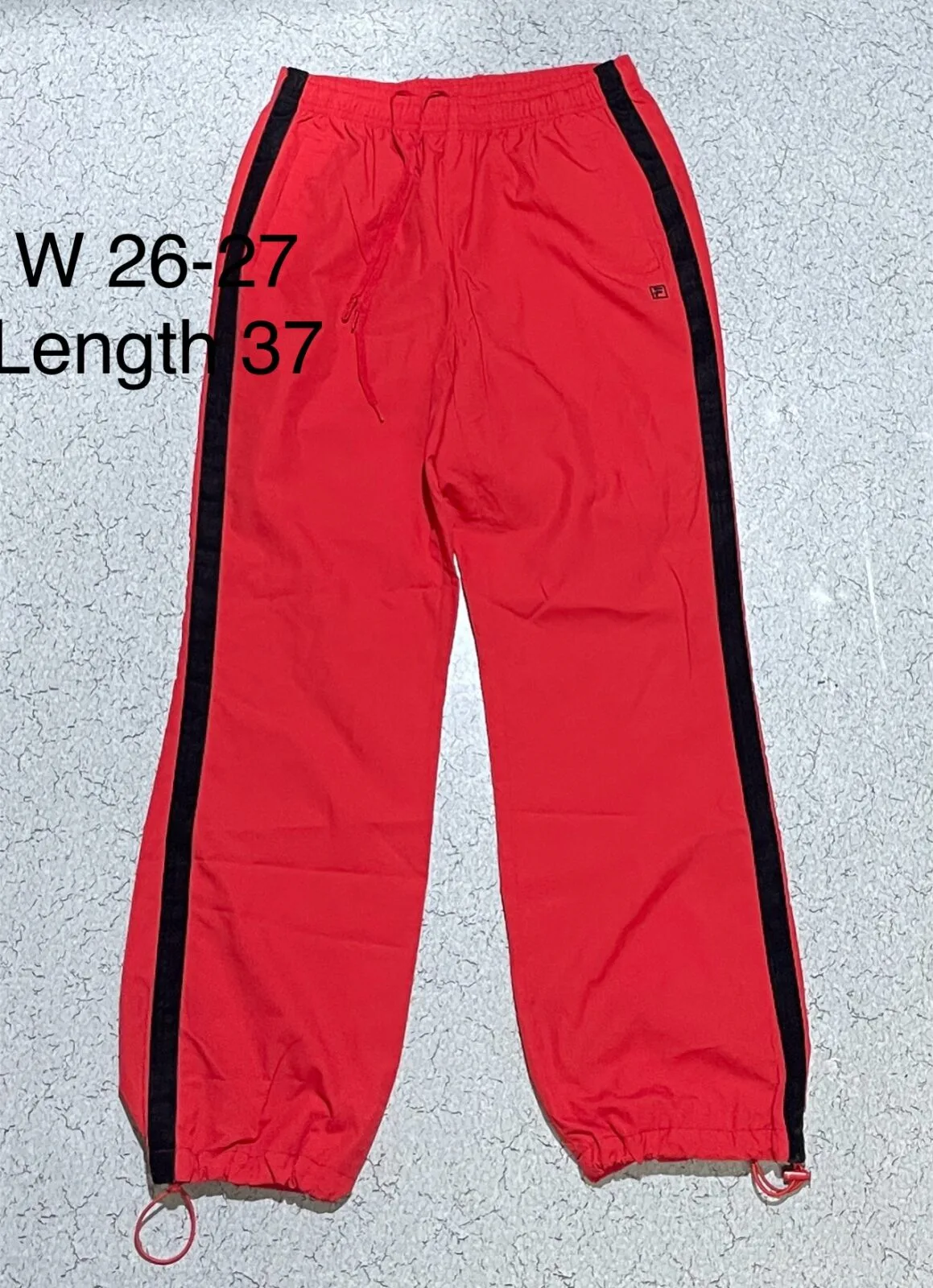 Fila Windbreaker Track Pants Red/Black S