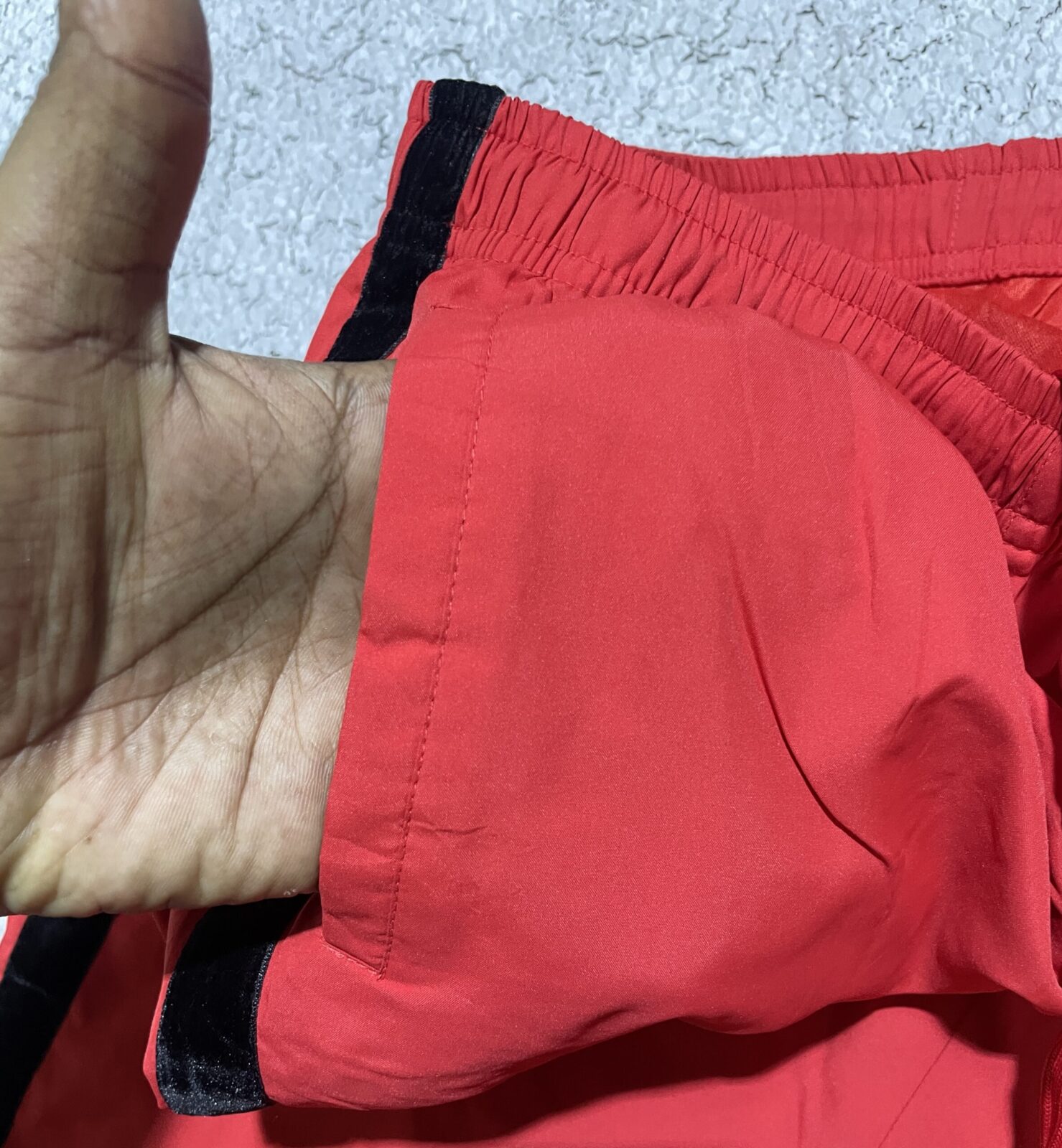 Fila Windbreaker Track Pants Red/Black S