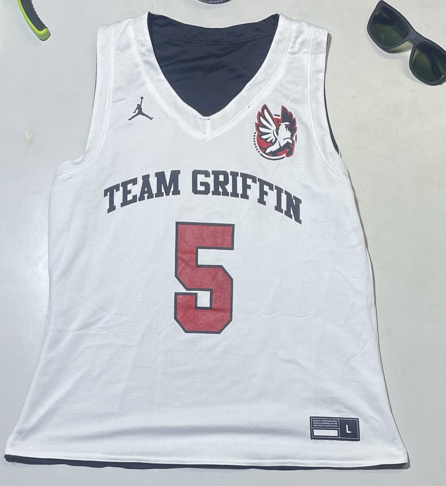 Jordan original reversible Jersey Black white size M