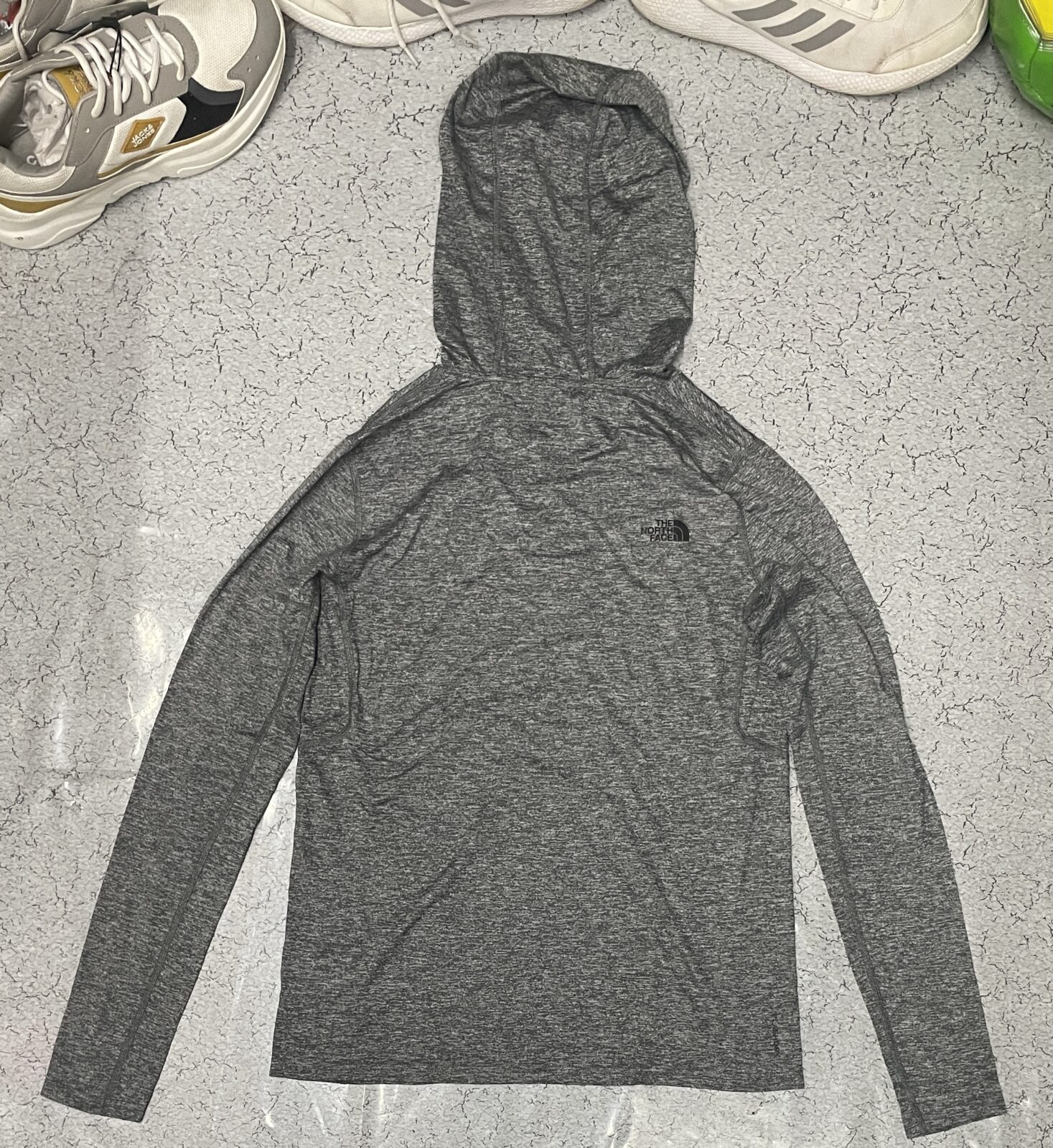 The North Face Flash Dry Hoodie full sleeve tshirt grey size M
