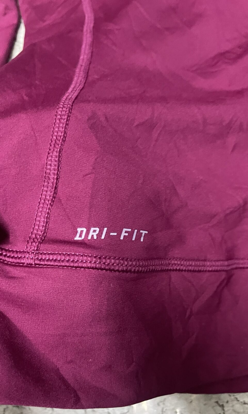 Nike Pro Dri Fit full sleeve tshirt dark red size s
