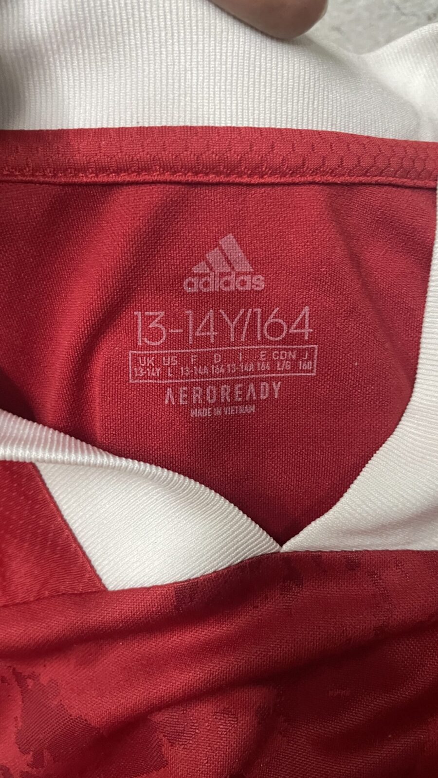Adidas Aeroready Washington Timbers Jersey size S Red