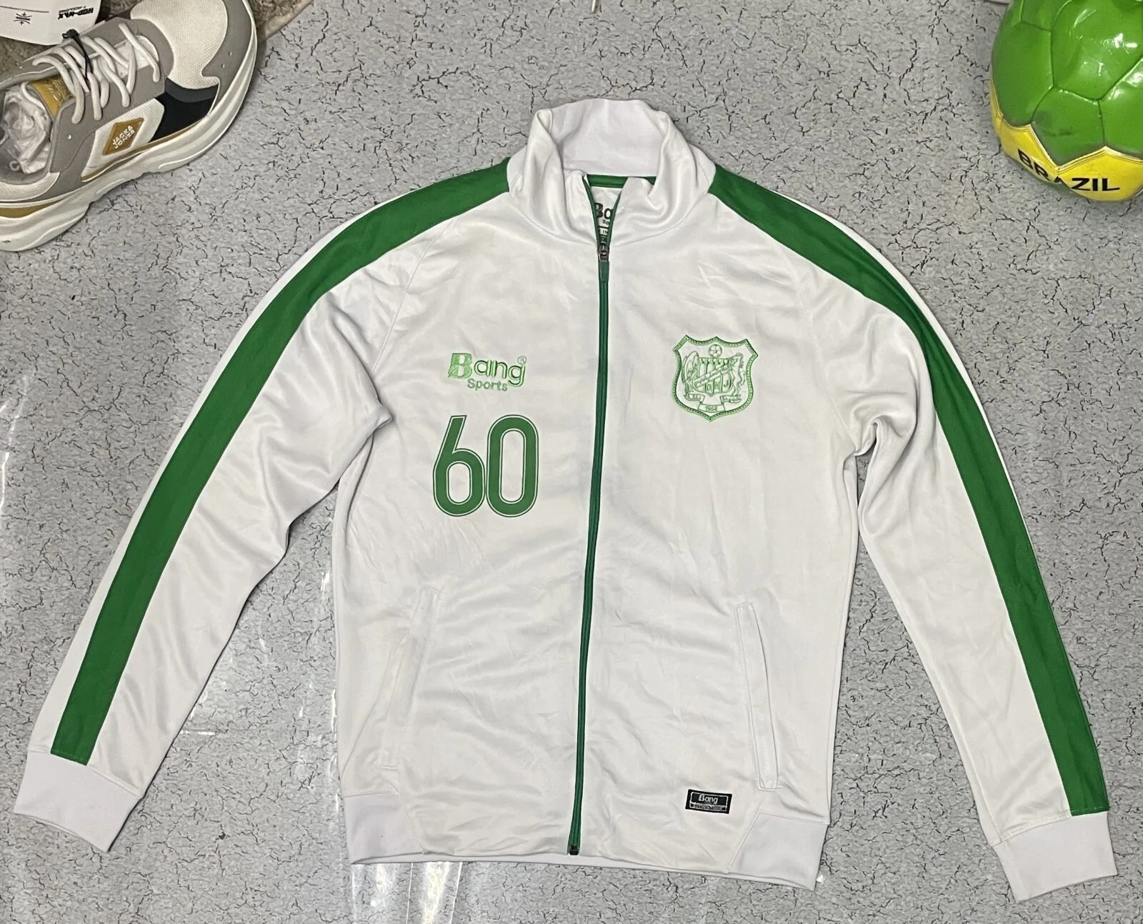 Bang Sports Track Jacket Size M White
