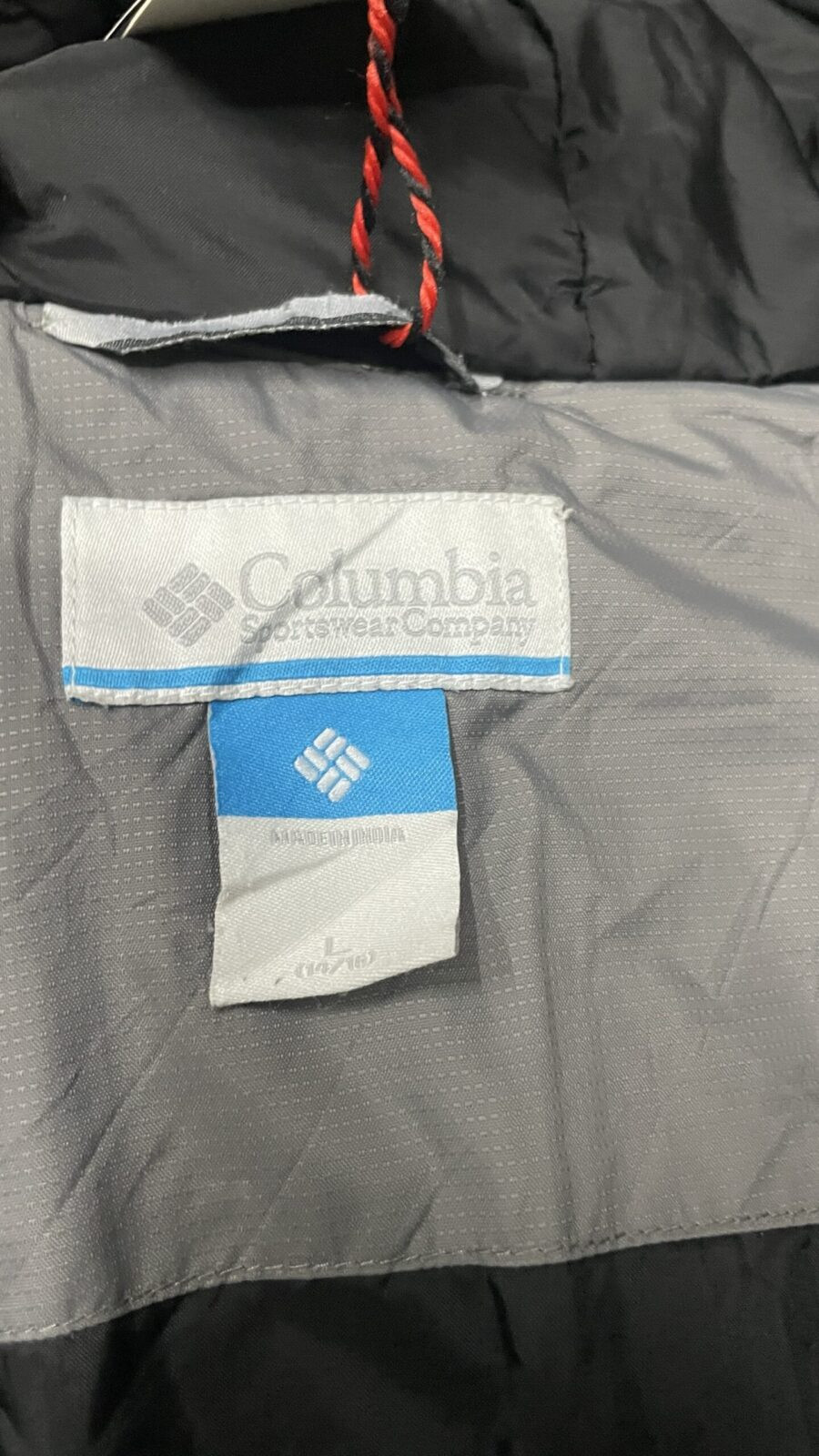 Columbia Hooded waterproof jacket grey black size M