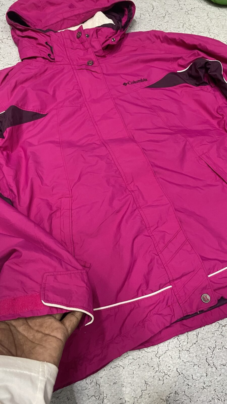Columbia Whirlibird Interchange jacket 3-in-1 waterproof & breathable removable insulated liner XL Pink
