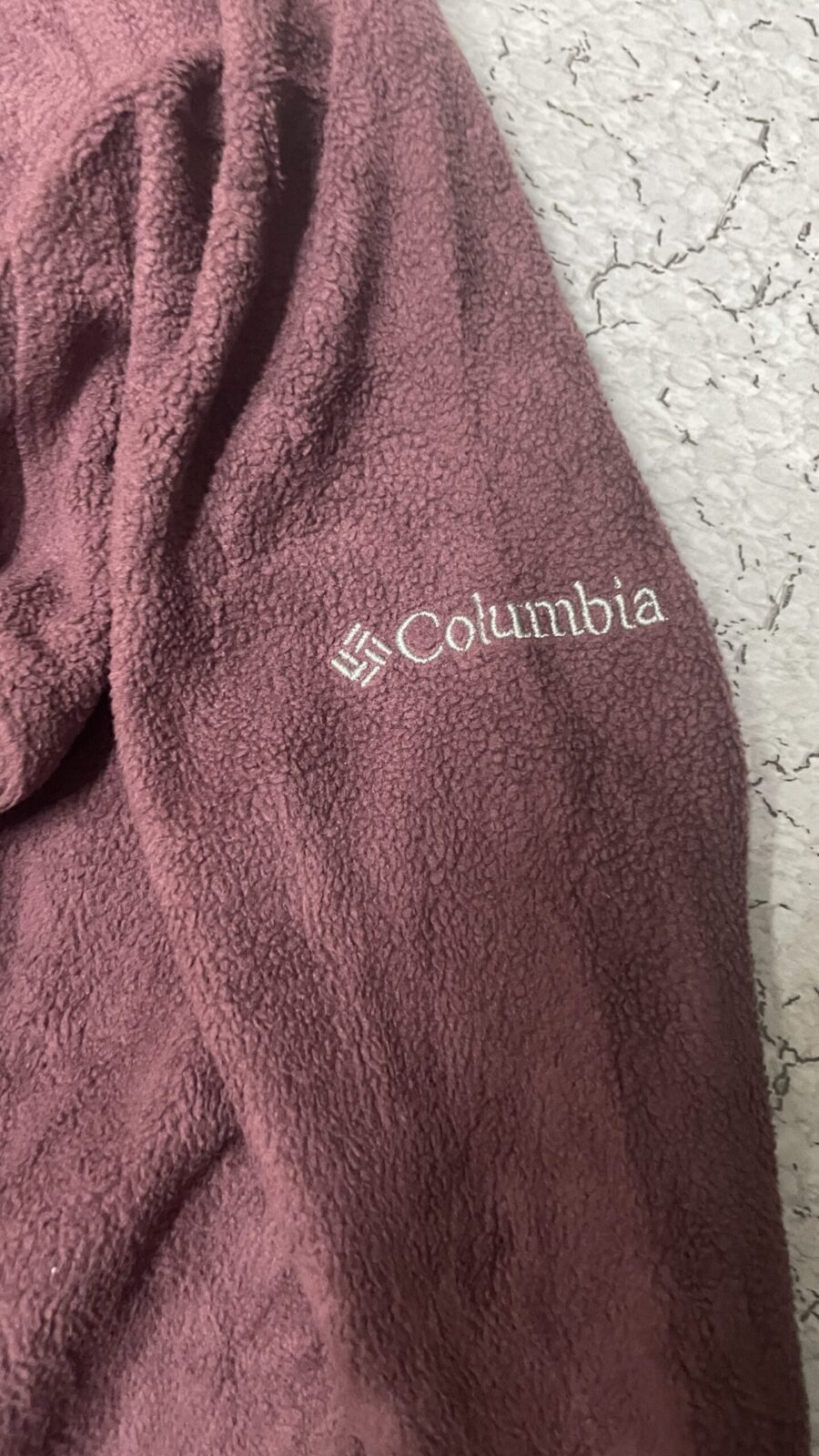 Columbia fleece women’s sweatshirt high neck dark brown size S