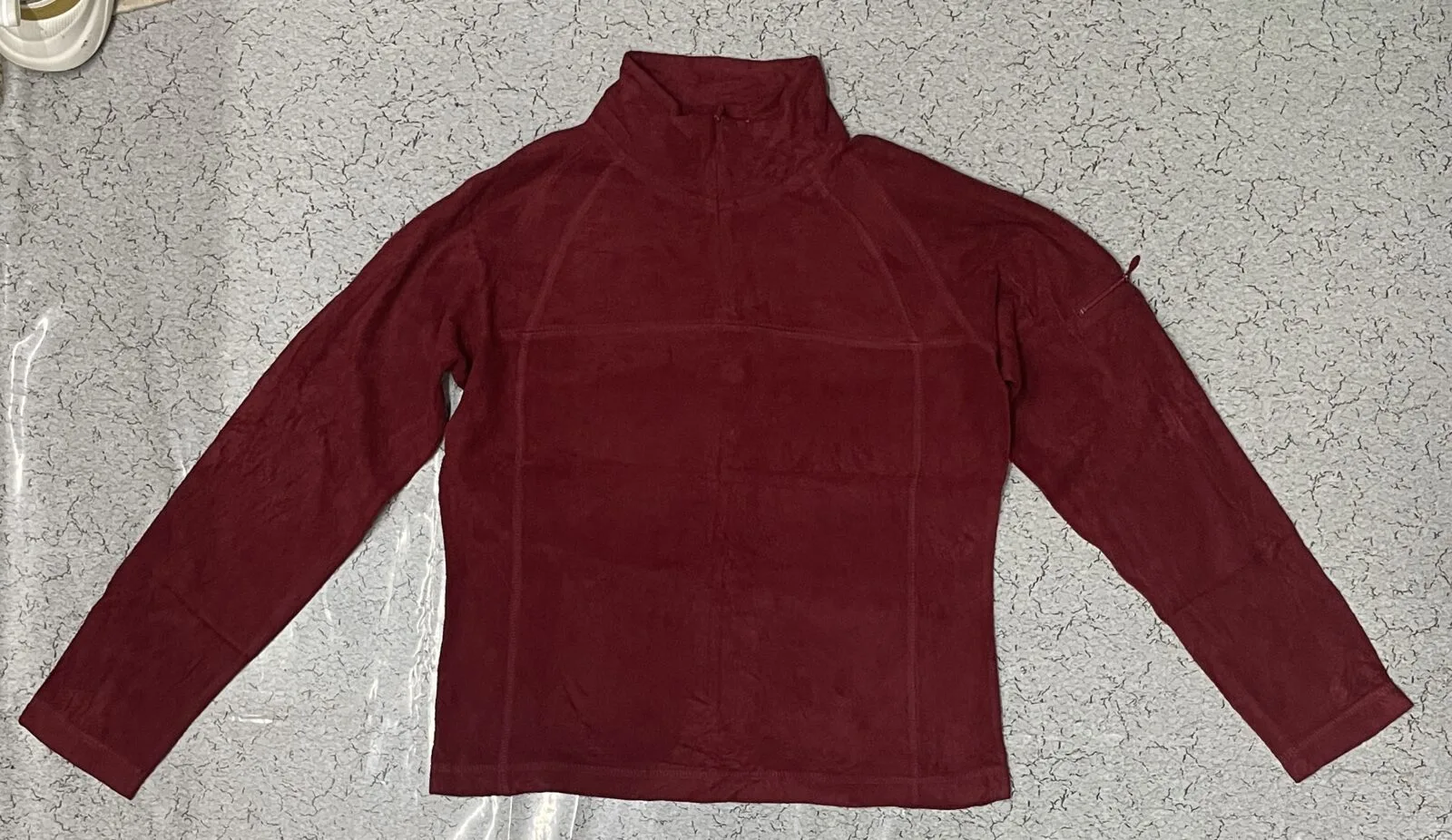 Columbia Women’s fleece Sweatshirt dark Red size S